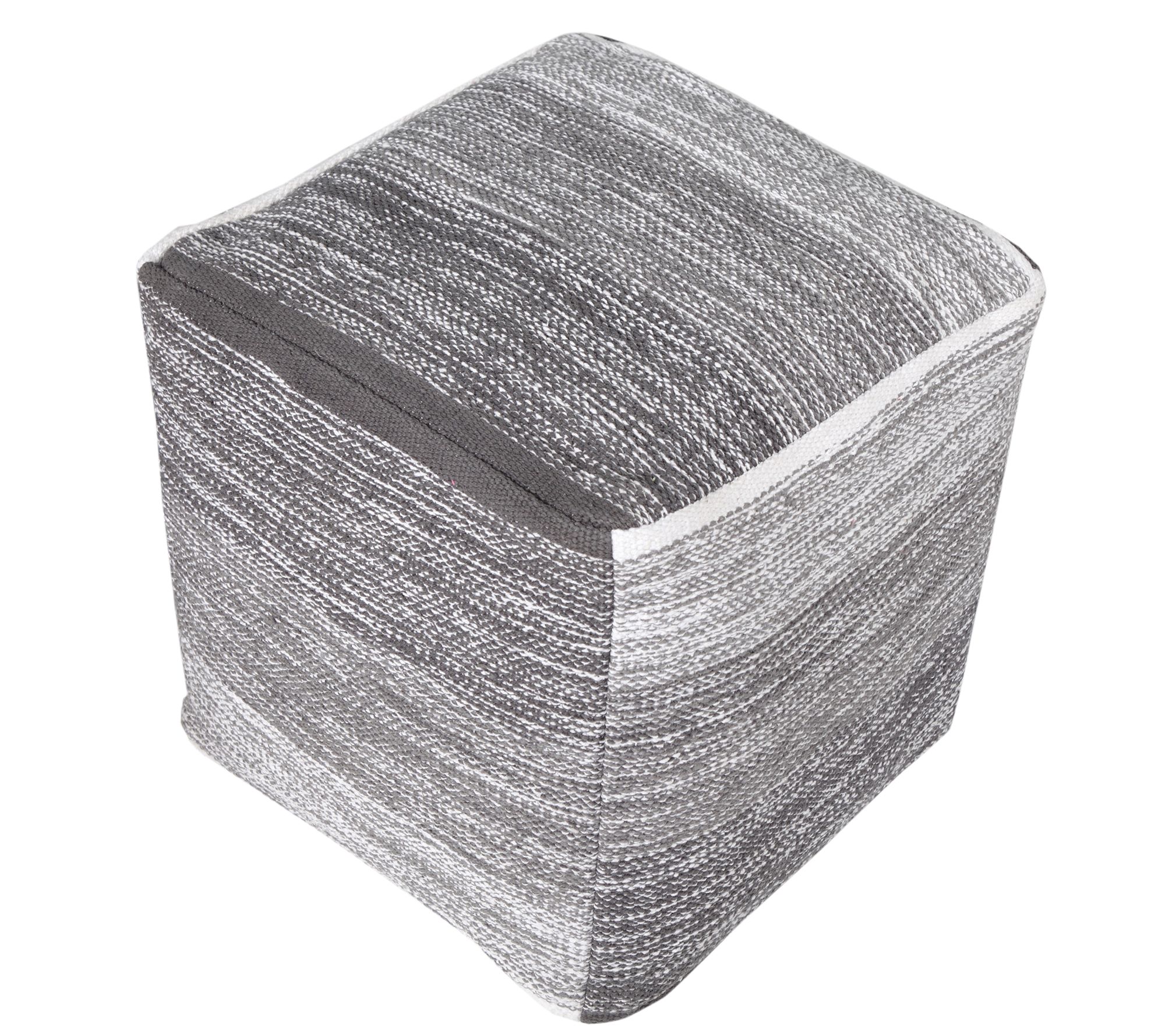 Ox Bay Trading & Supply Co. Grayscale Cube Pouf