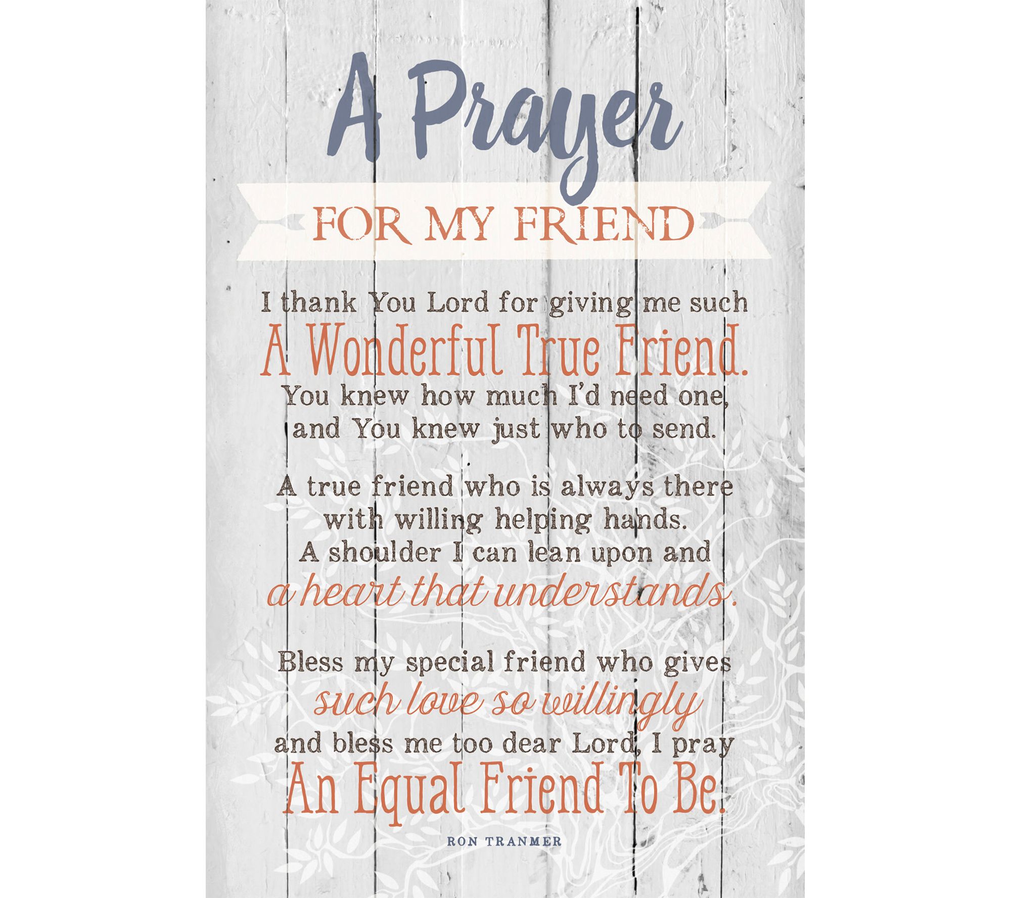 Dexsa Prayer For My Friend New Horizons Wood Plaque With Easel - QVC.com