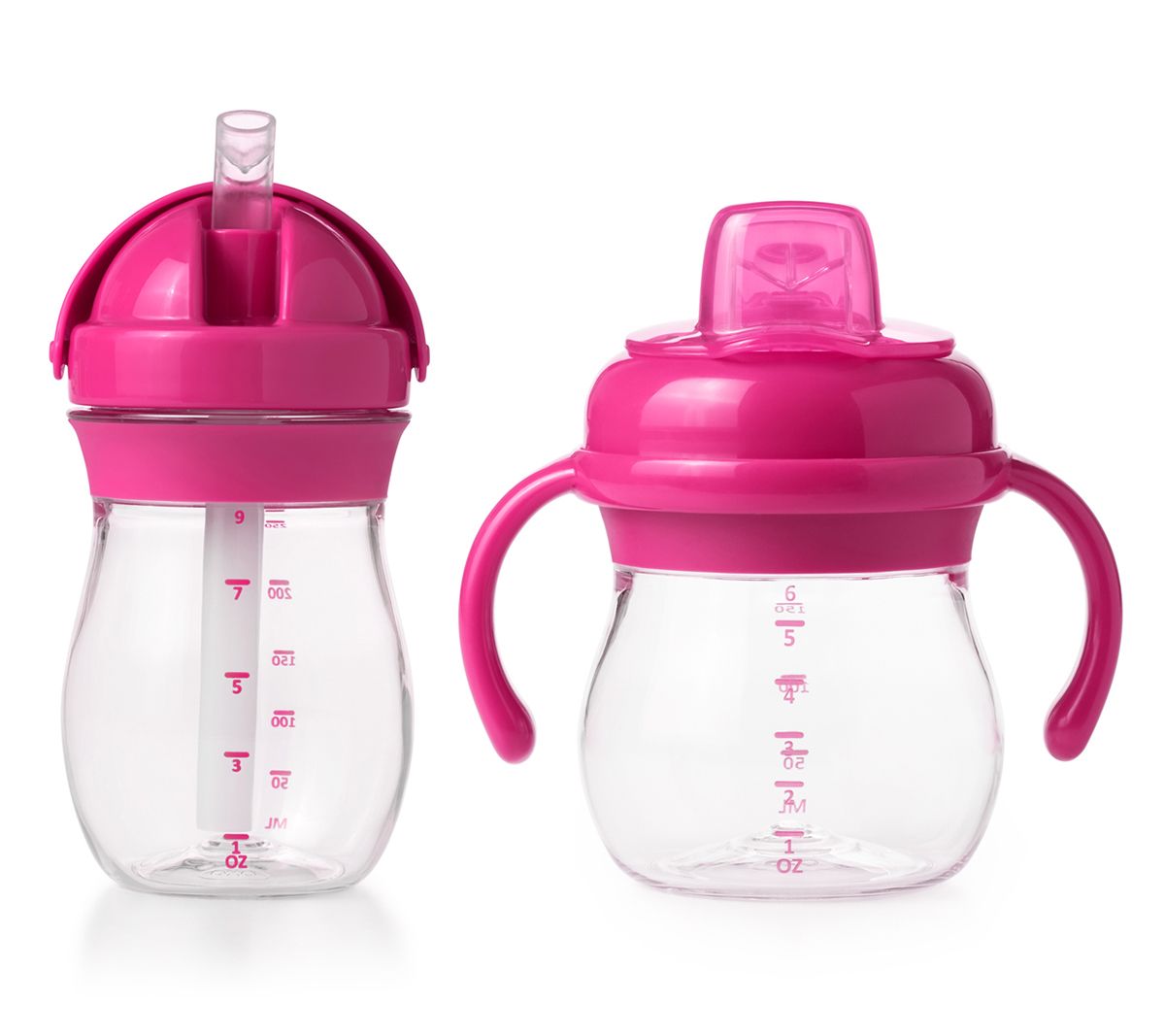 OXO Tot Transitions 6-oz Soft Spout Cup and 9-oz Straw Cup