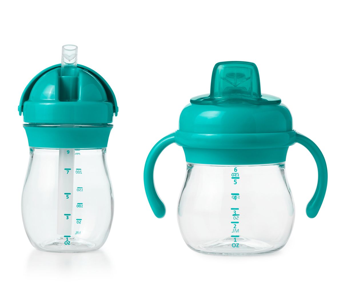 OXO Tot Transitions 6-oz Soft Spout Cup and 9-oz Straw Cup