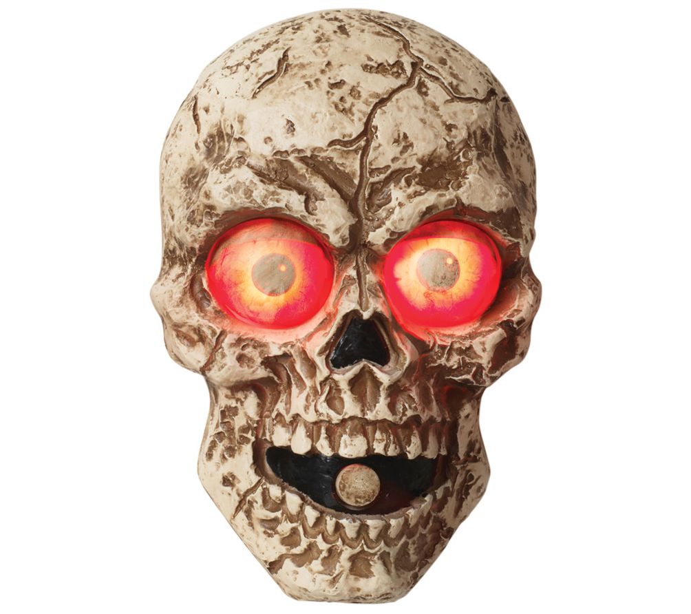 8" Lighted Animated Wall Skull w/ Sound Effectsby Gerson Co