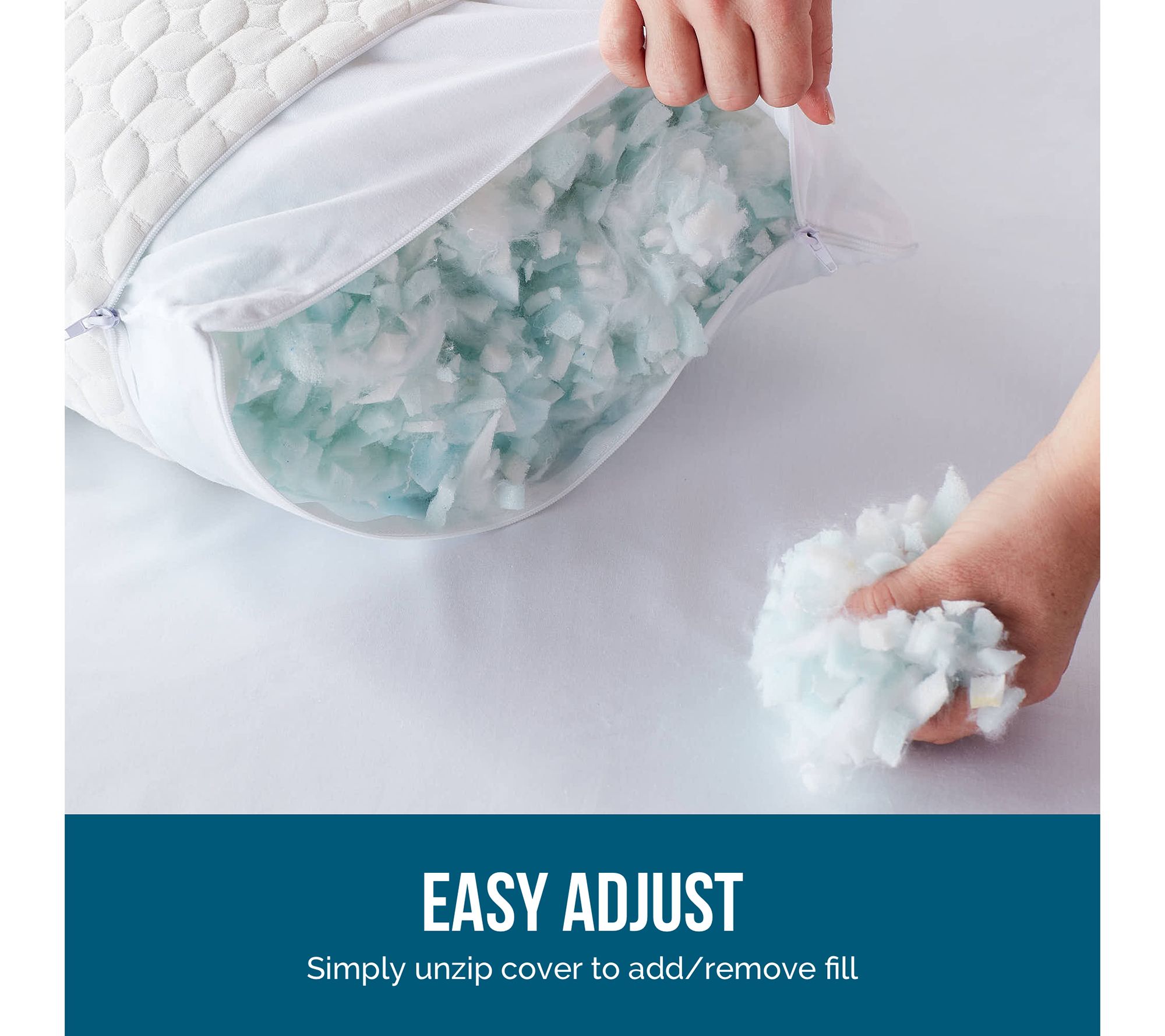 Lucid Comfort Collection 2-Pack Shredded Foam Pillow, Queen - QVC.com