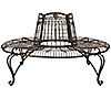 Ally Darling Wrought Iron Outdoor Tree Bench bySafavieh