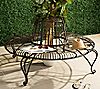 Ally Darling Wrought Iron Outdoor Tree Bench bySafavieh, 1 of 3
