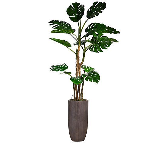 Vintage Home 86.25" Tall Monstera in Resin Planter
