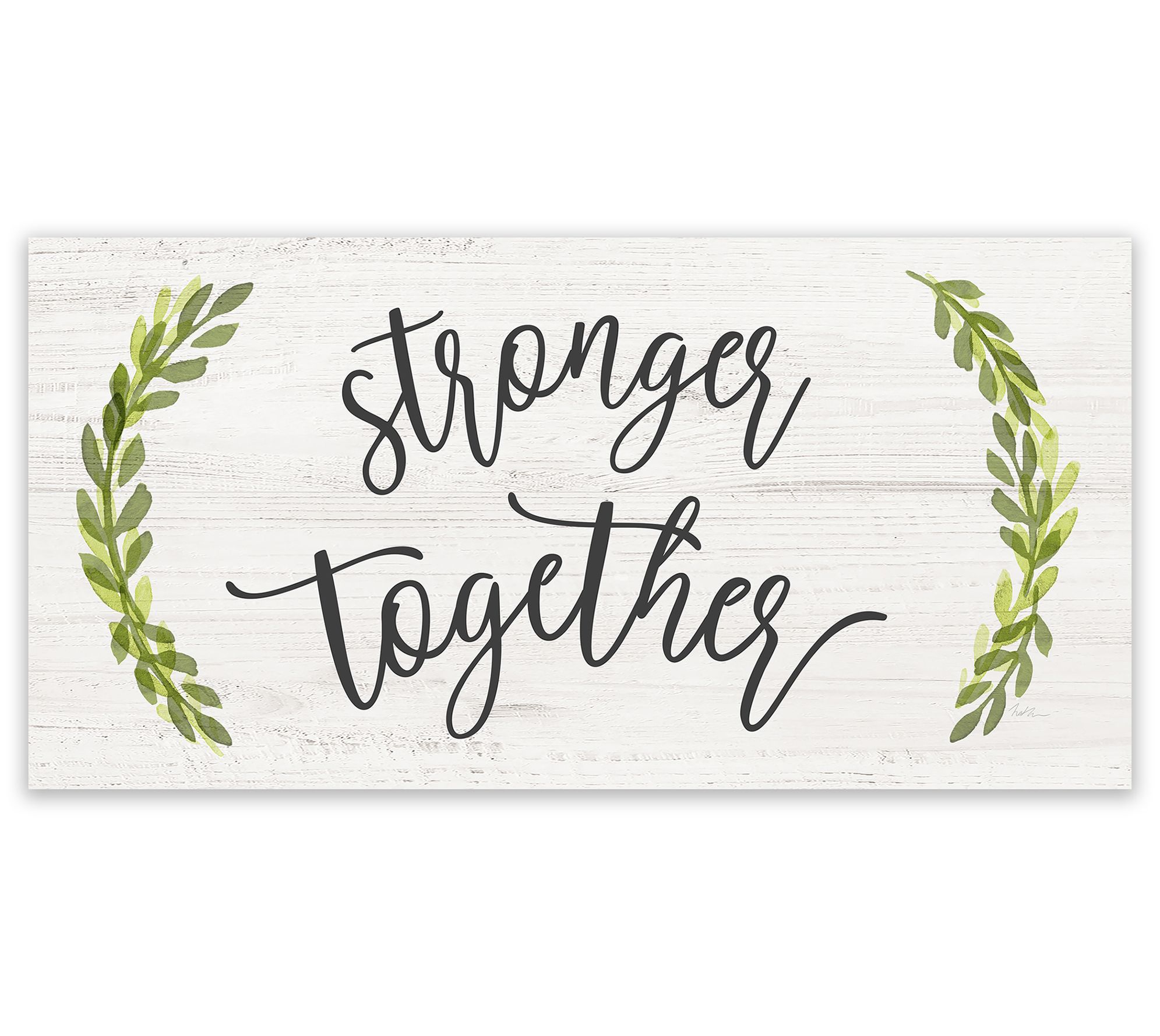 Courtside Market Stronger Togather 12x24 CanvasWall Art