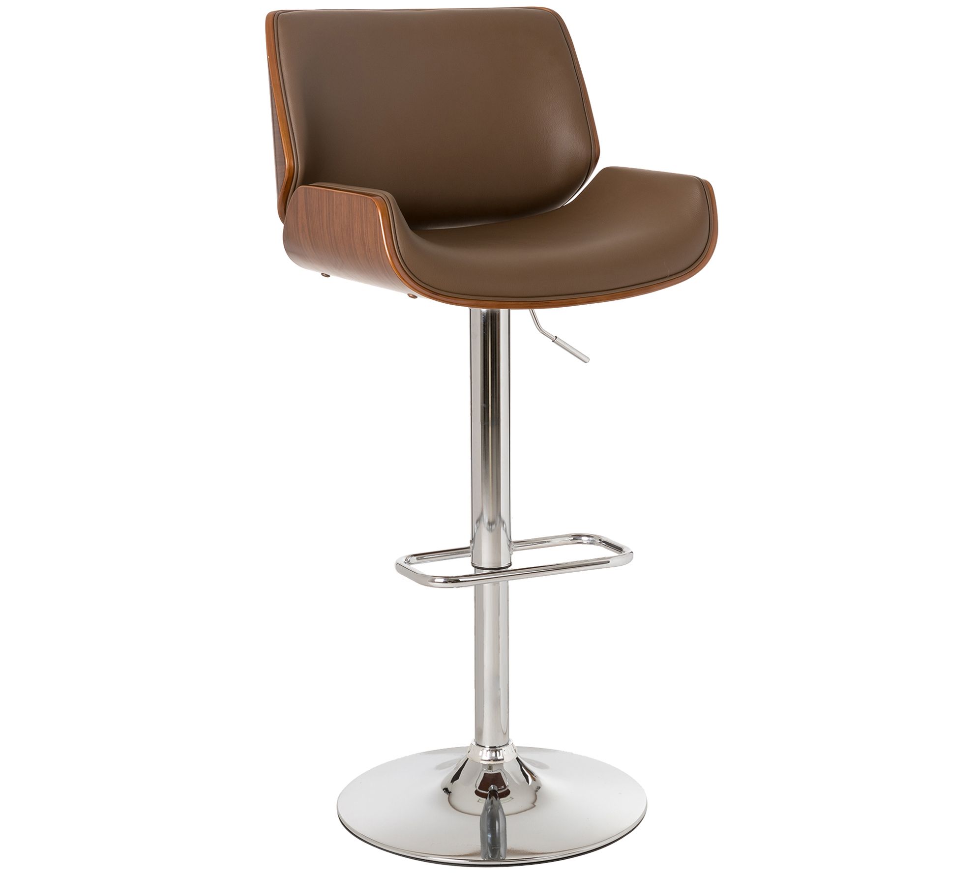 Glitzhome MidCentury Modern Adjustable Swivel Bar Stool
