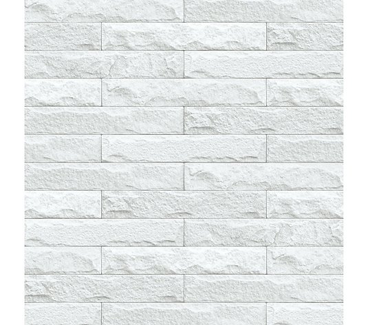NextWall Limestone Brick Peel and Stick Wallpaper Roll