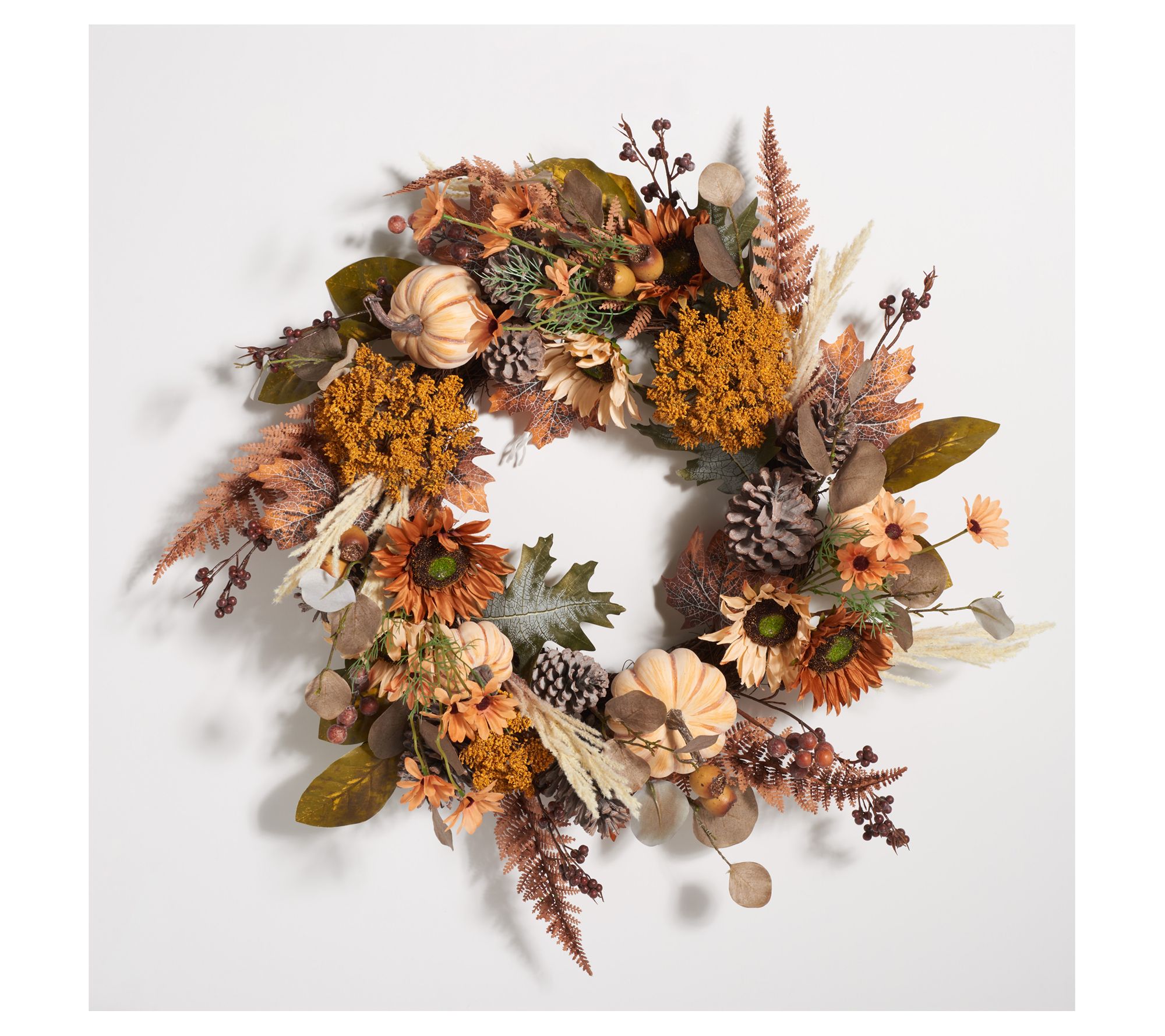Safavieh  28" Oak Leaf & Pumpkin Wreath w/Pineones