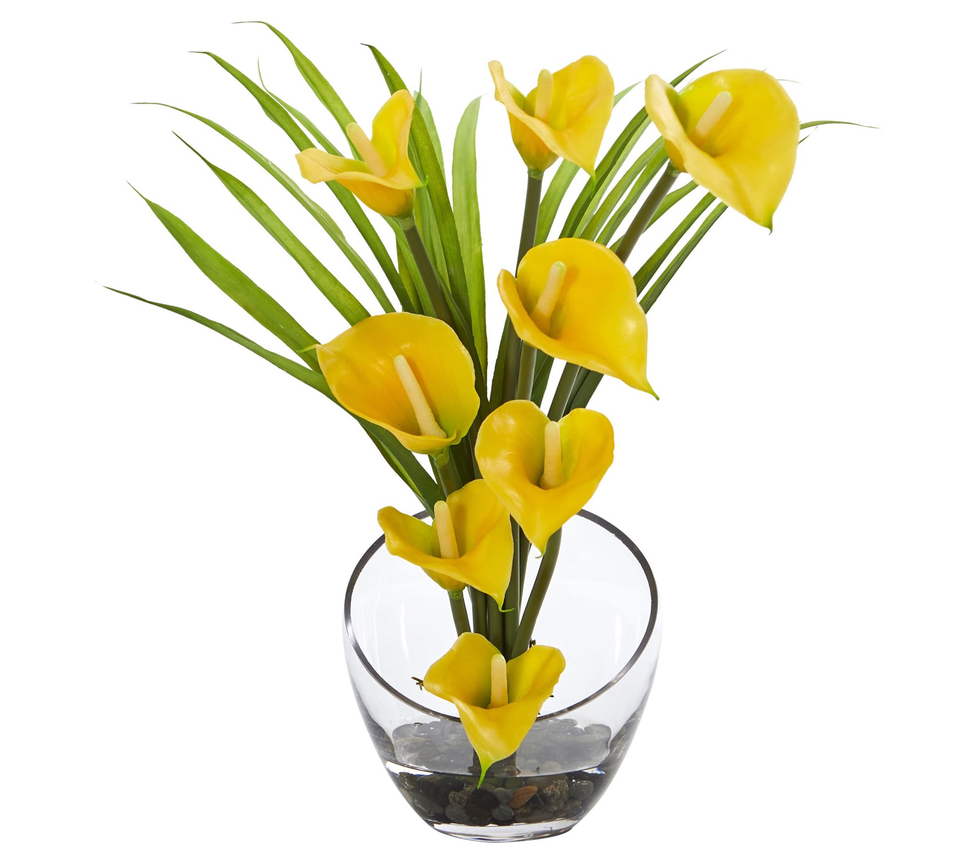 Calla Lily & Grass Artificial Arrangement by Nearly Natural