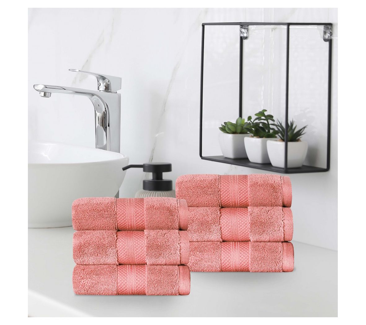 Superior Turkish Cotton 6-PC Hand Towel Set