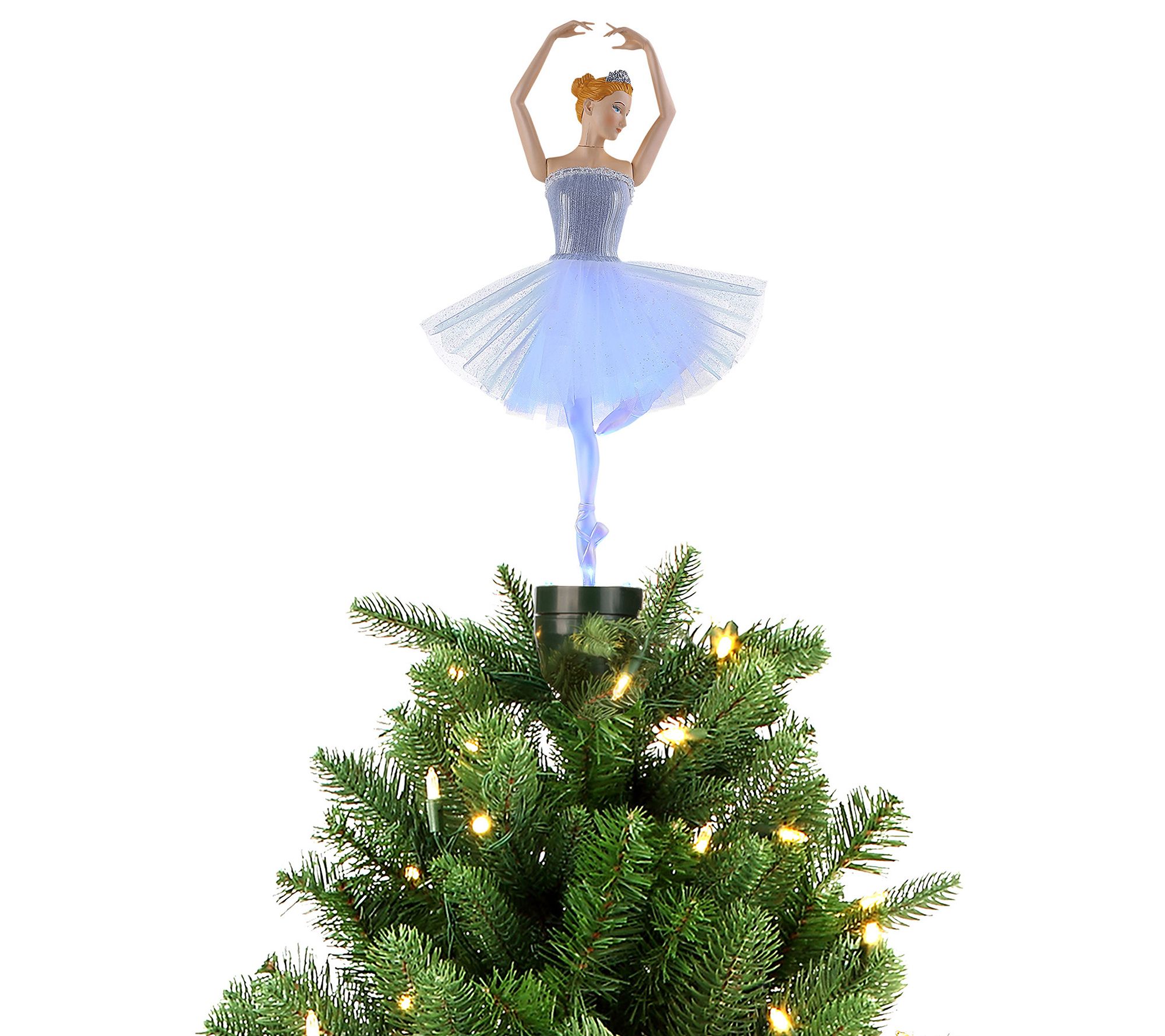 Mr. Christmas 12.5" Animated Fiber-Optic Ballerina Tree Topper