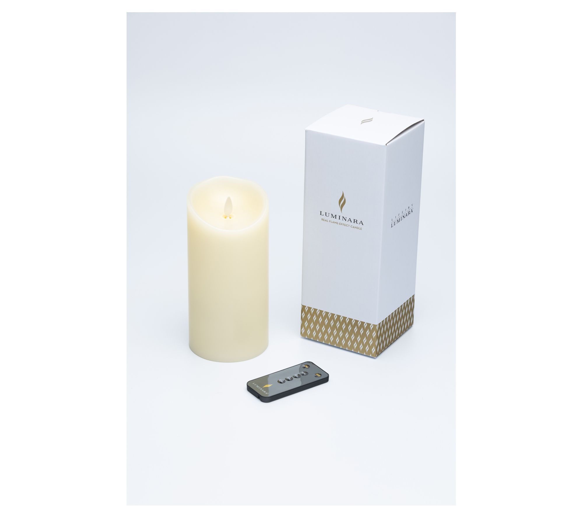 Luminara 7.5" Tall Unscented Flameless Candle with Remote