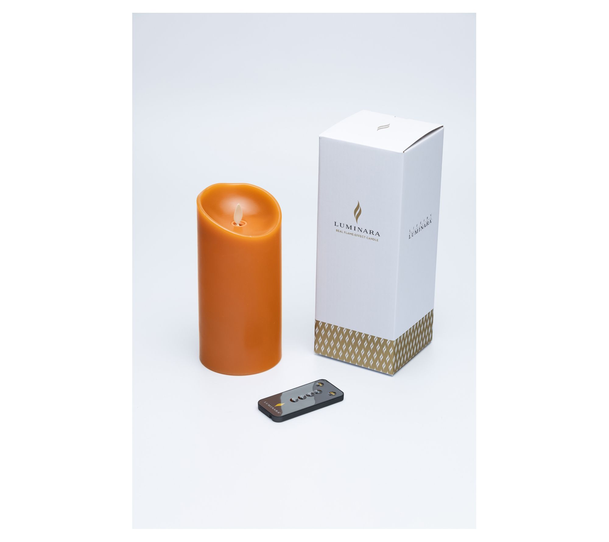 Luminara 7.5" Tall Unscented Flameless Candle with Remote