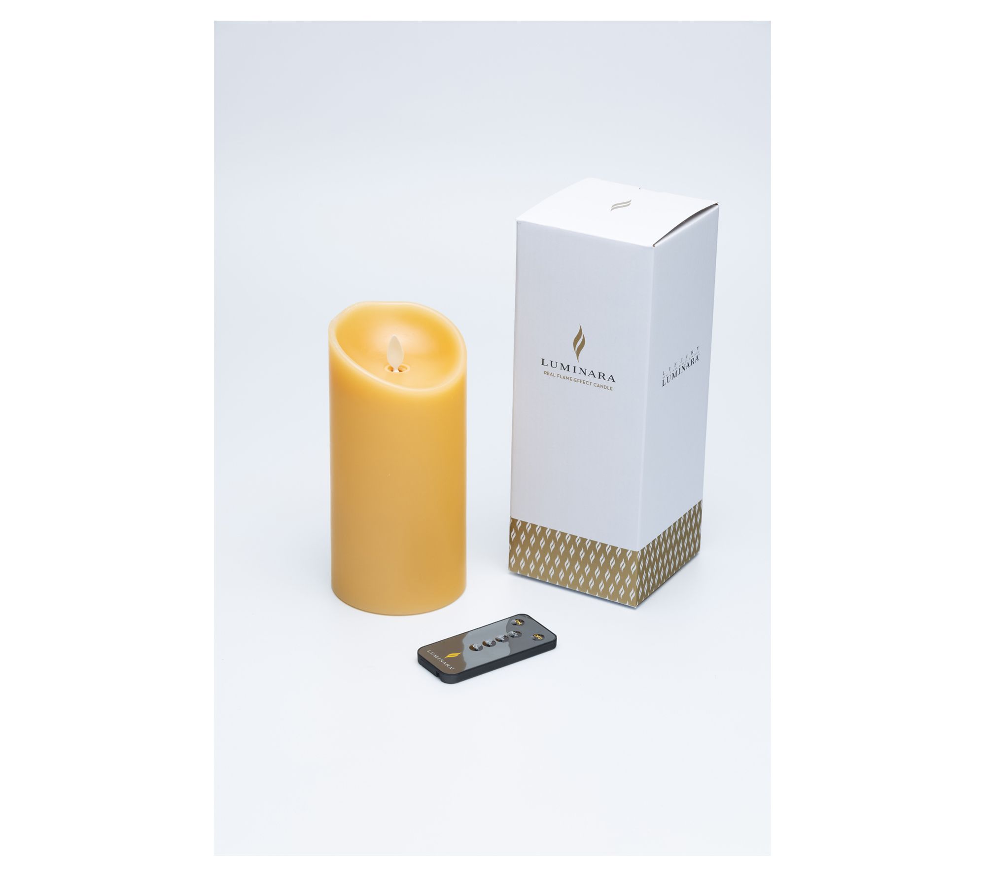 Luminara 7.5" Tall Unscented Flameless Candle with Remote