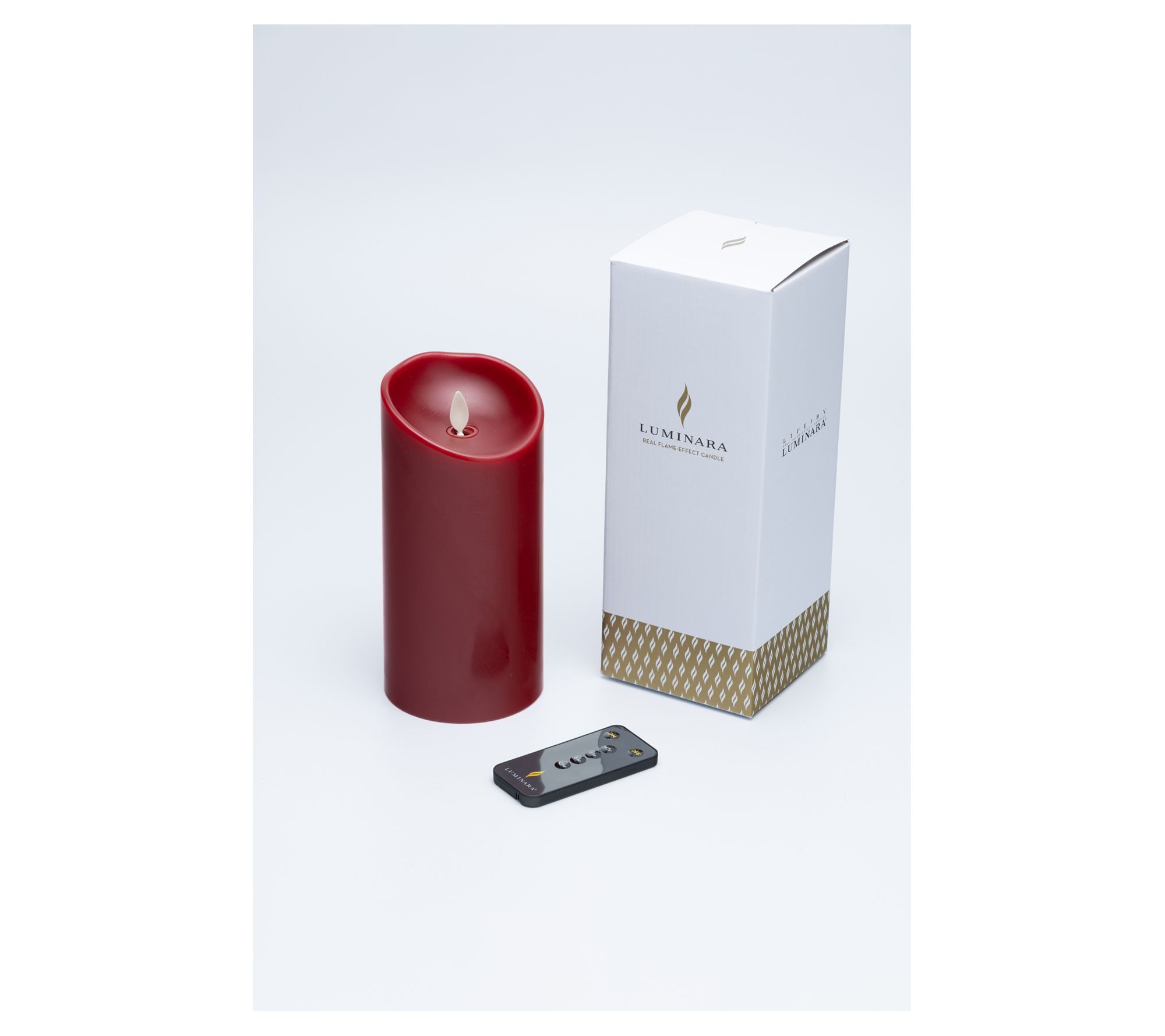 Luminara 7.5" Tall Unscented Flameless Candle with Remote