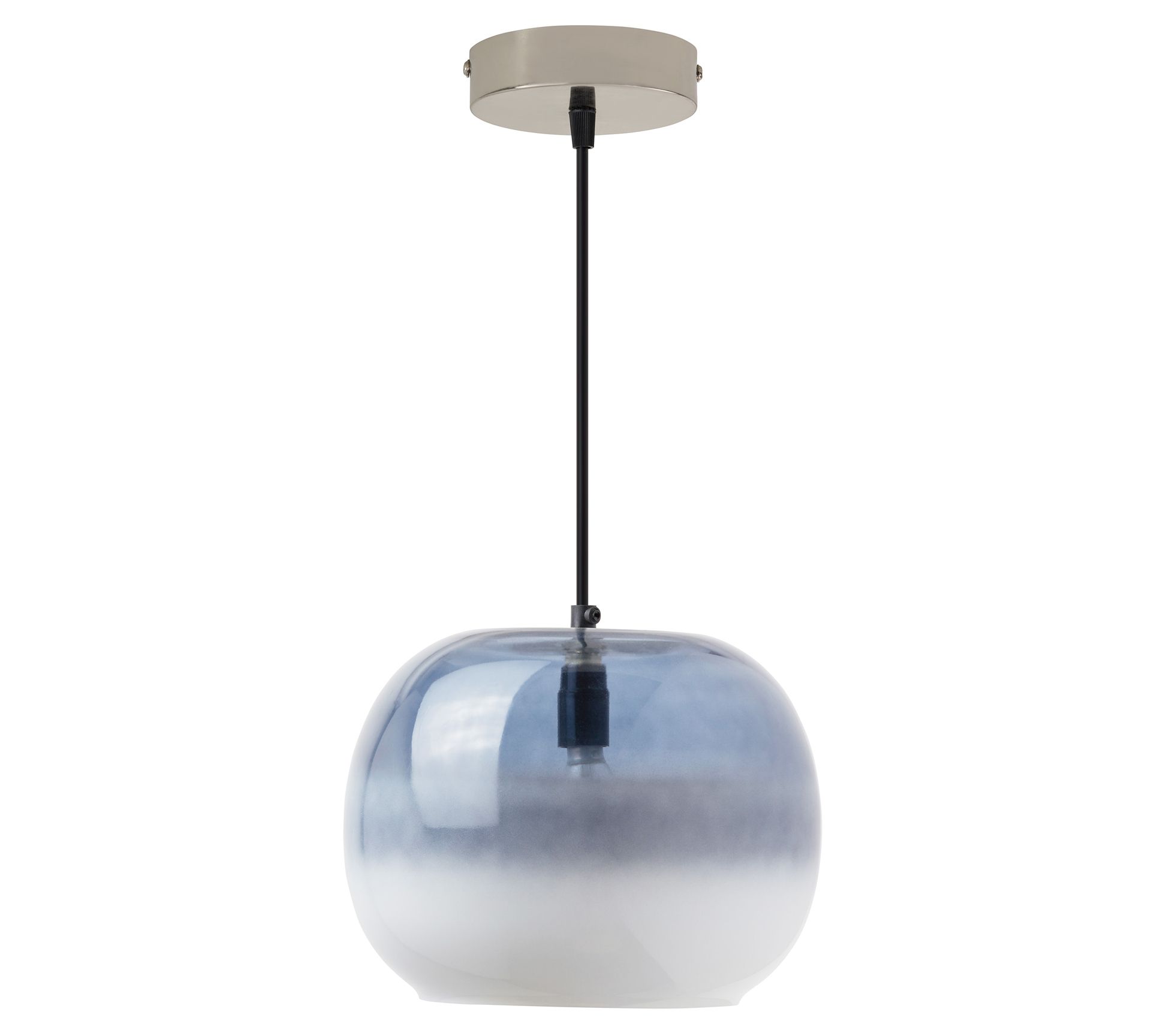 River of Goods 9.8"W Glam Blue/White Globe Shade Pendant