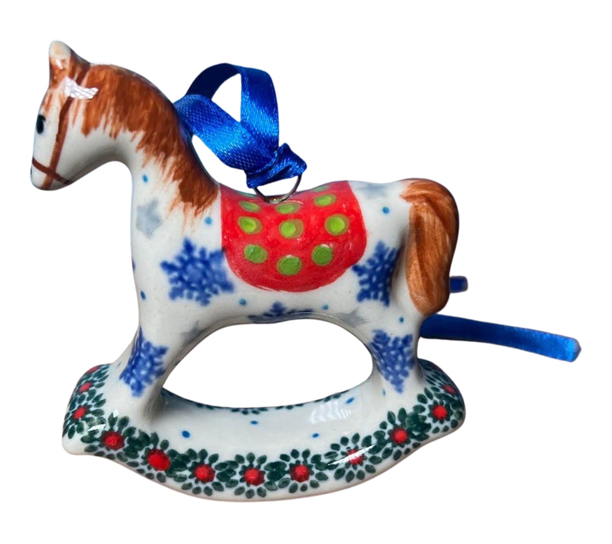 Lidia's Polish Pottery Rocking Horse Ornament