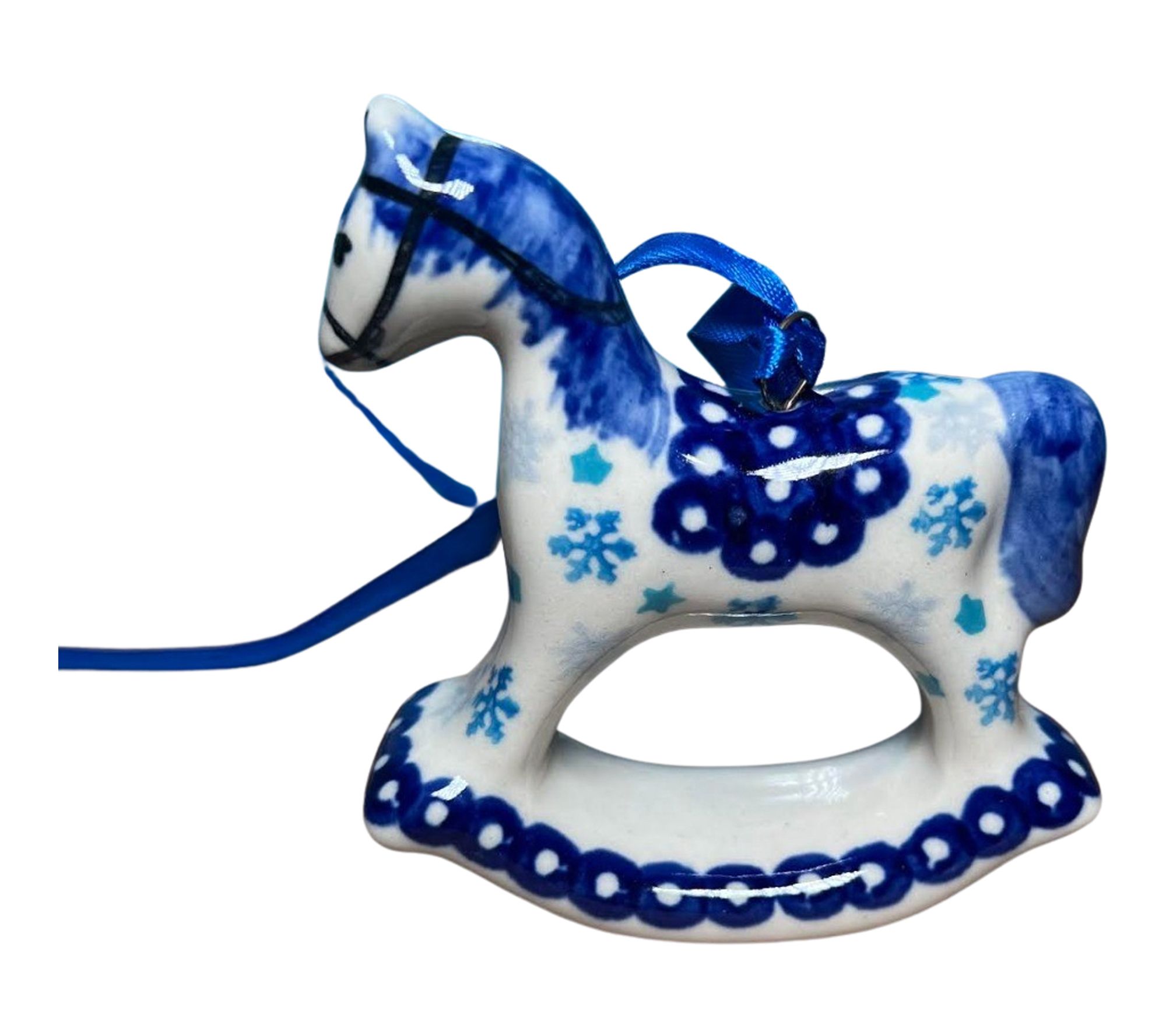 Lidia's Polish Pottery Rocking Horse Ornament