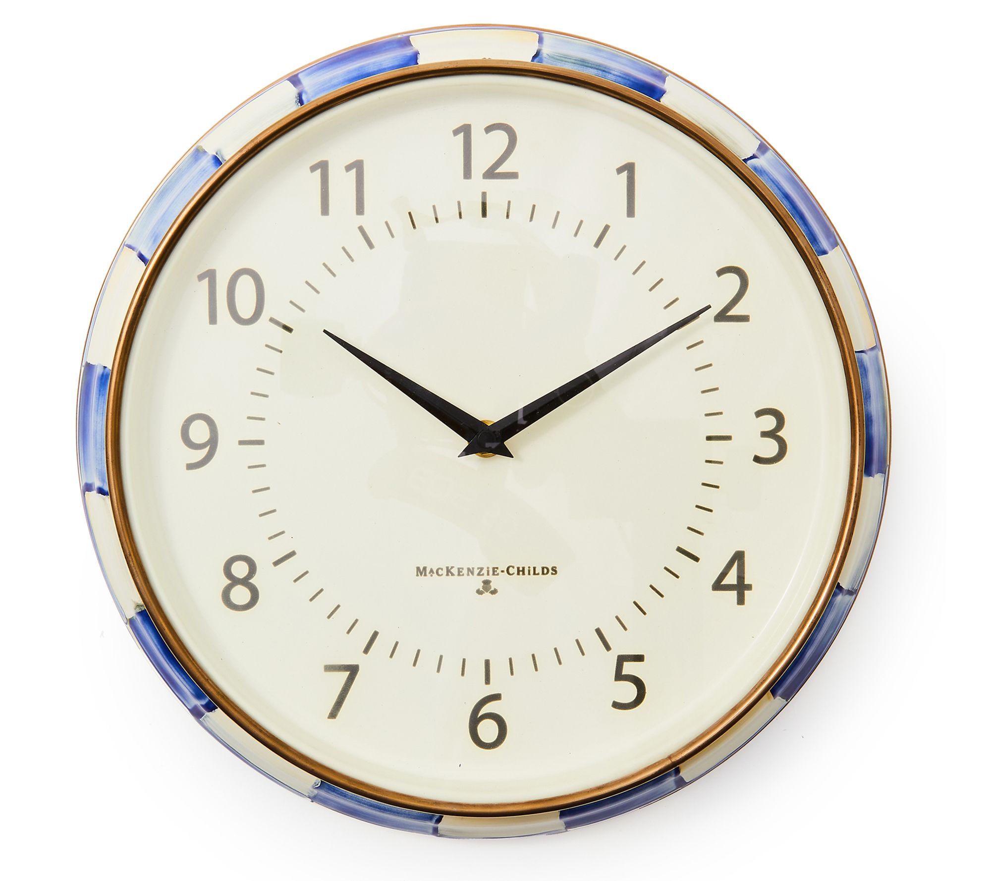 MacKenzie-Childs Royal Check School Wall Clock