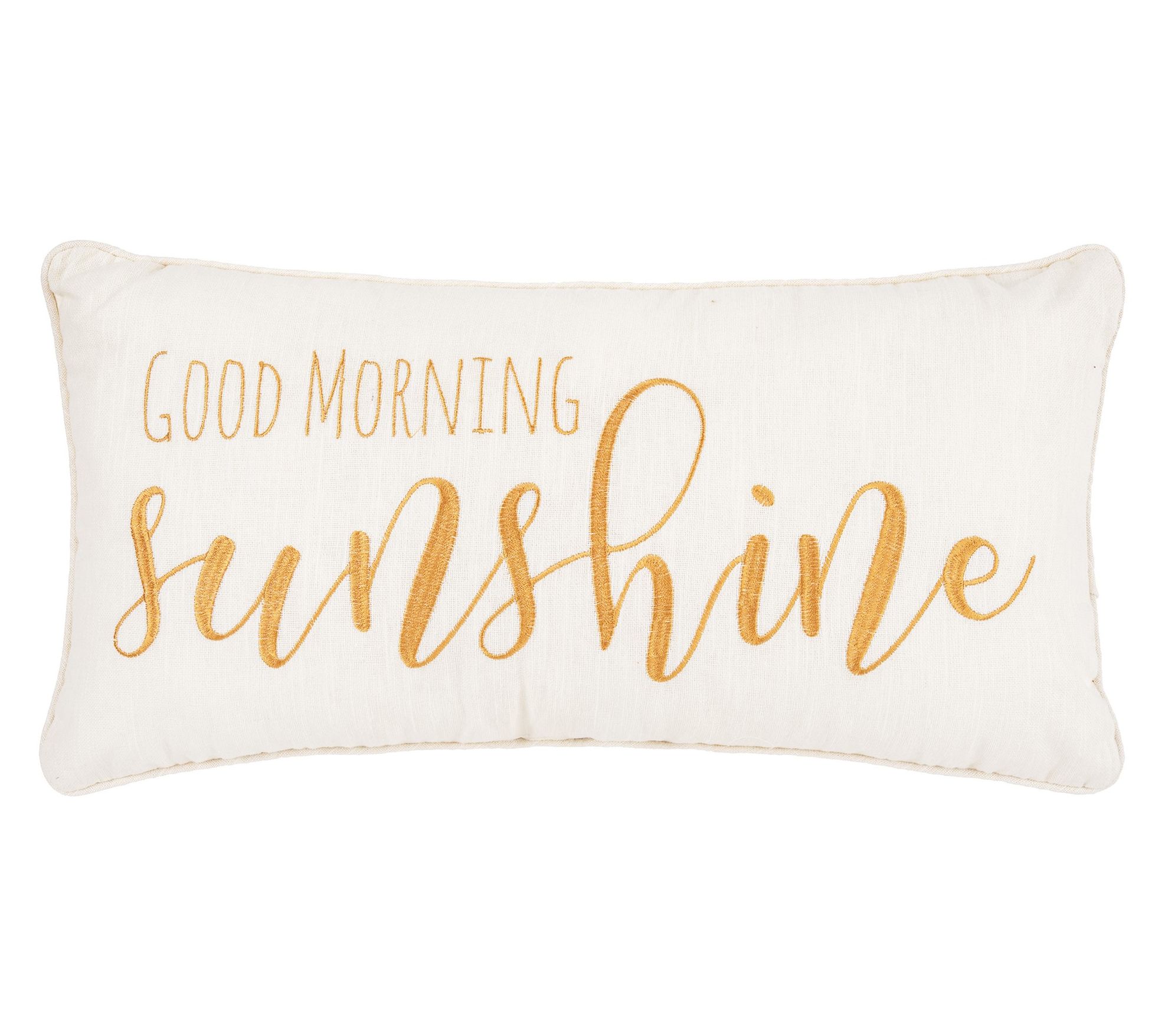 Good Morning Sunshine Embroidered Throw Pillowby Valerie