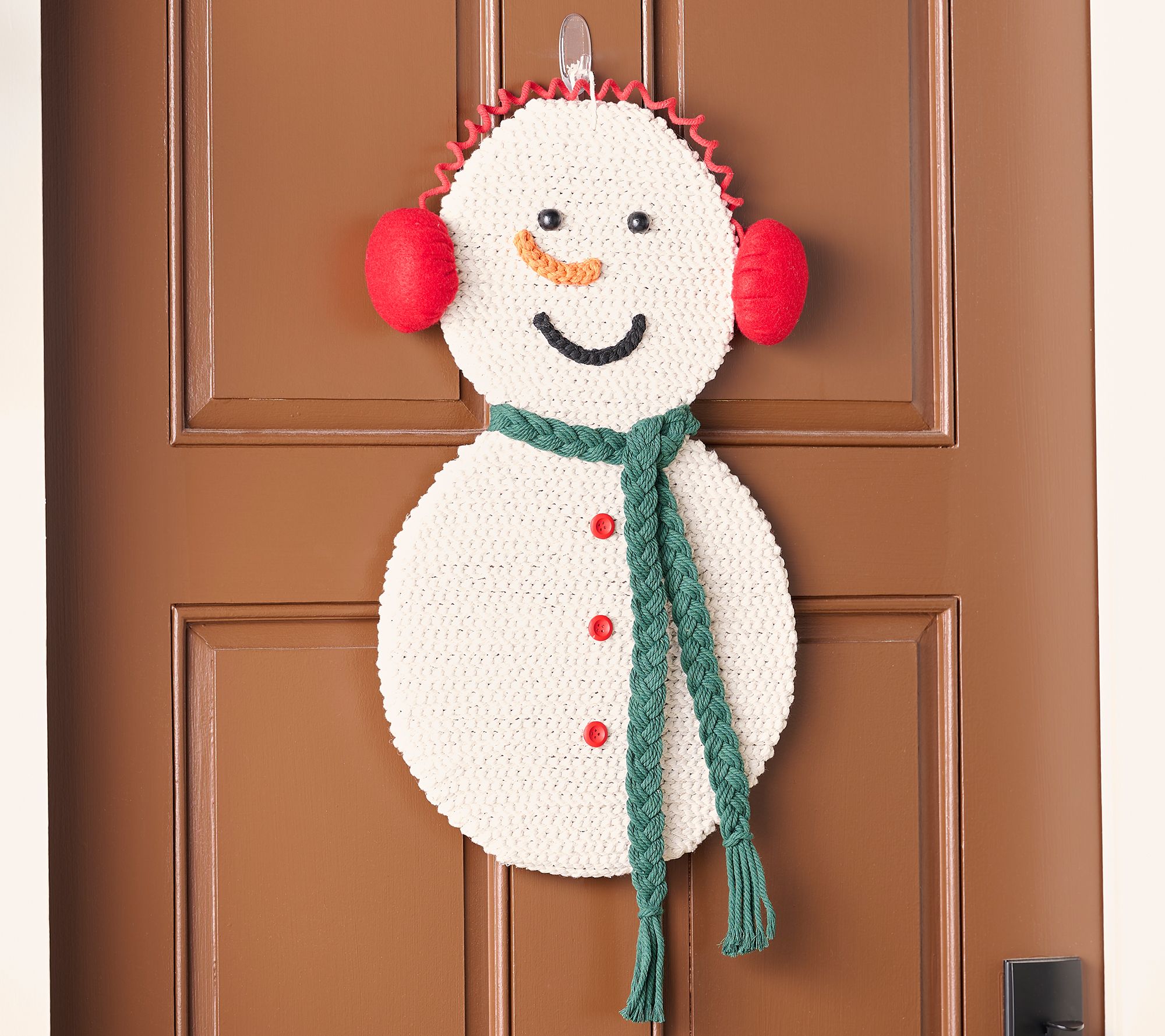 Home Reflections 24" Woven Fabric Hanging Snowman