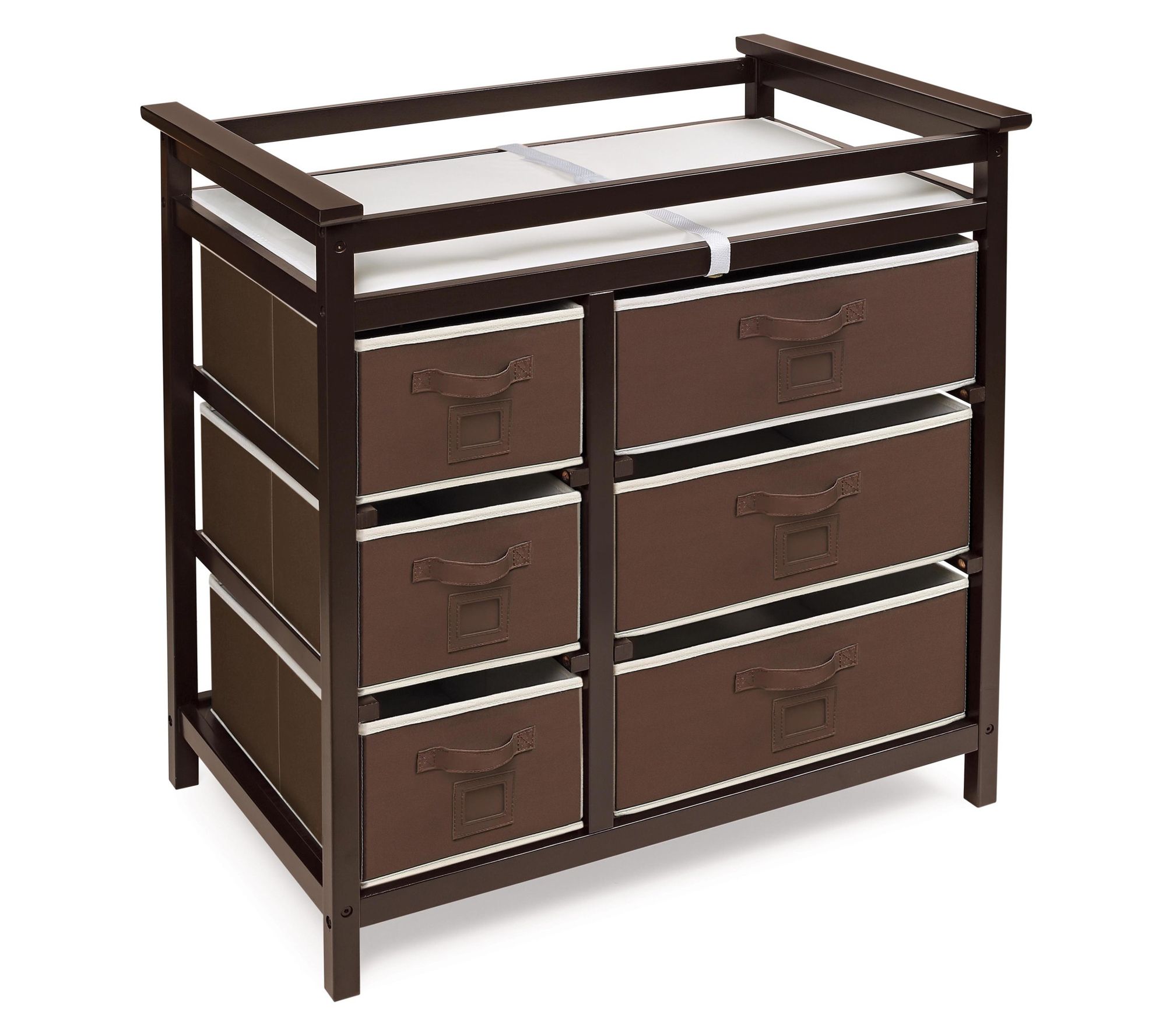 Badger Basket Modern Baby Changing Table with Six Baskets