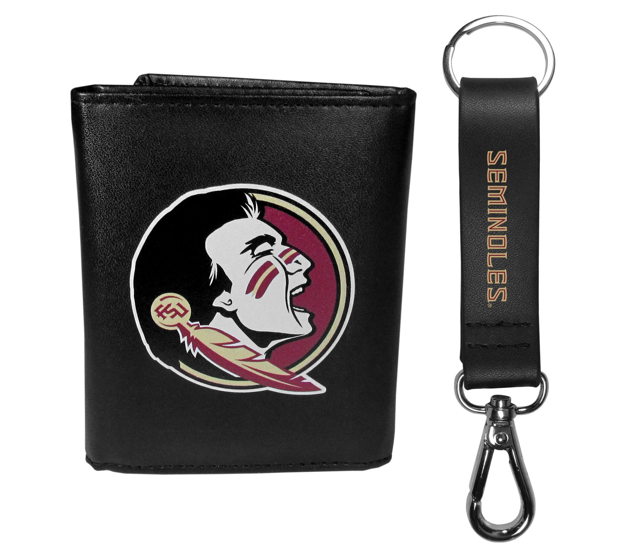 Siskiyou Sports College Tri-fold Wallet & Strap  Key Chain