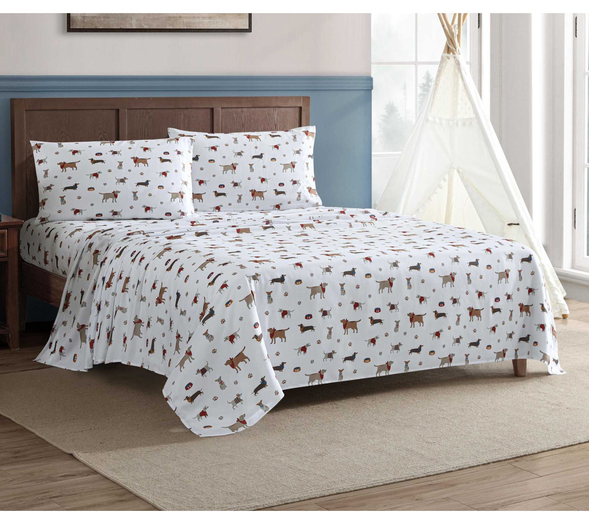 Eddie Bauer Kids Buddy And Friends Brown Full Sheet Set