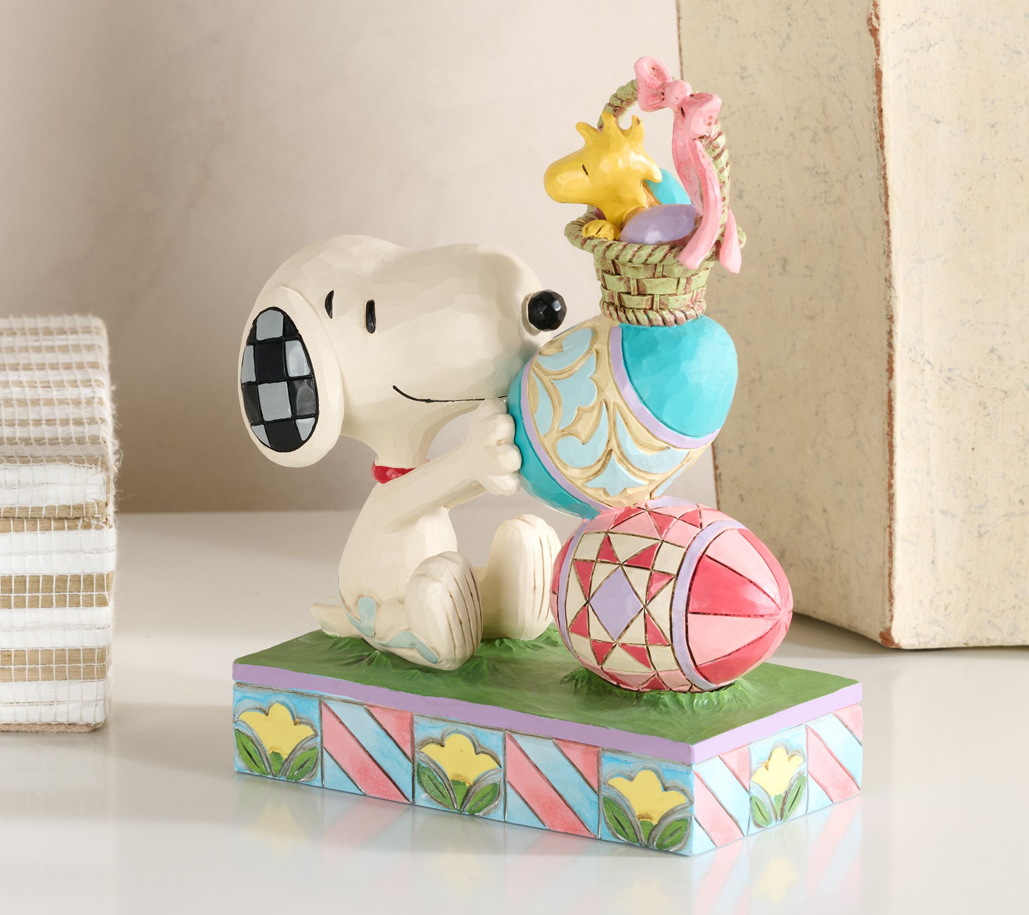 Jim Shore Snoopy and Woodstock Easter Egg Figurine