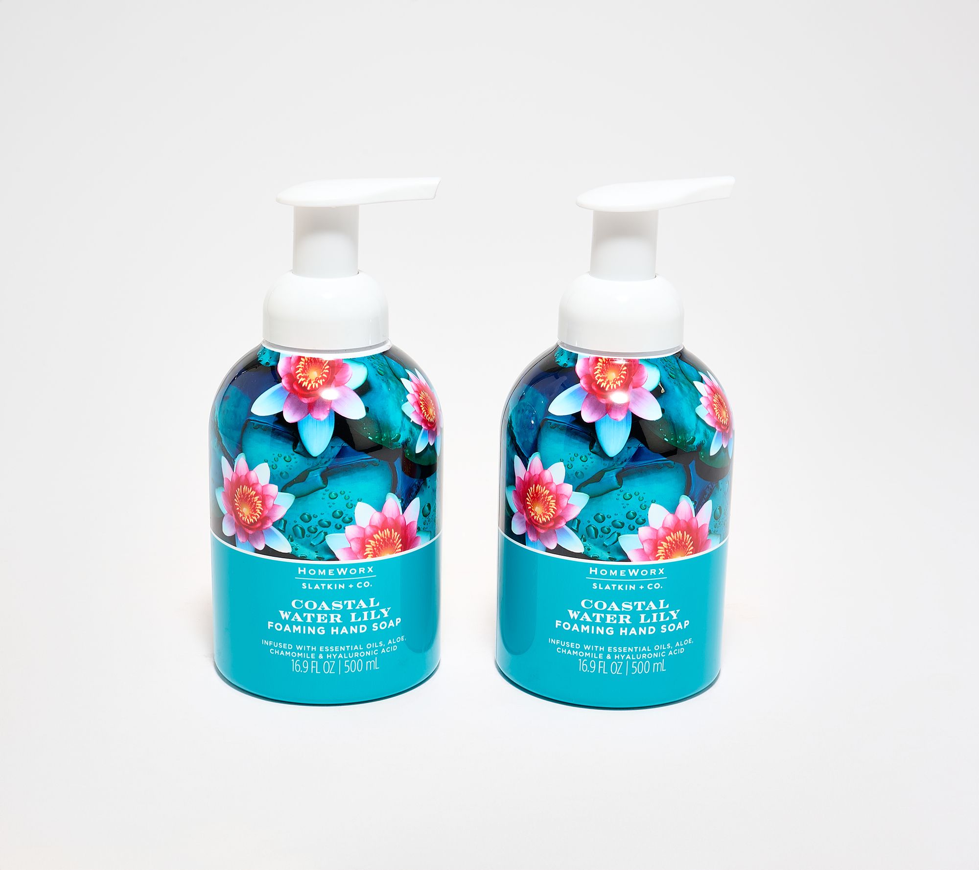 HomeWorx by Slatkin + Co. S/2 16oz Water Lilly Foam Hand Soaps
