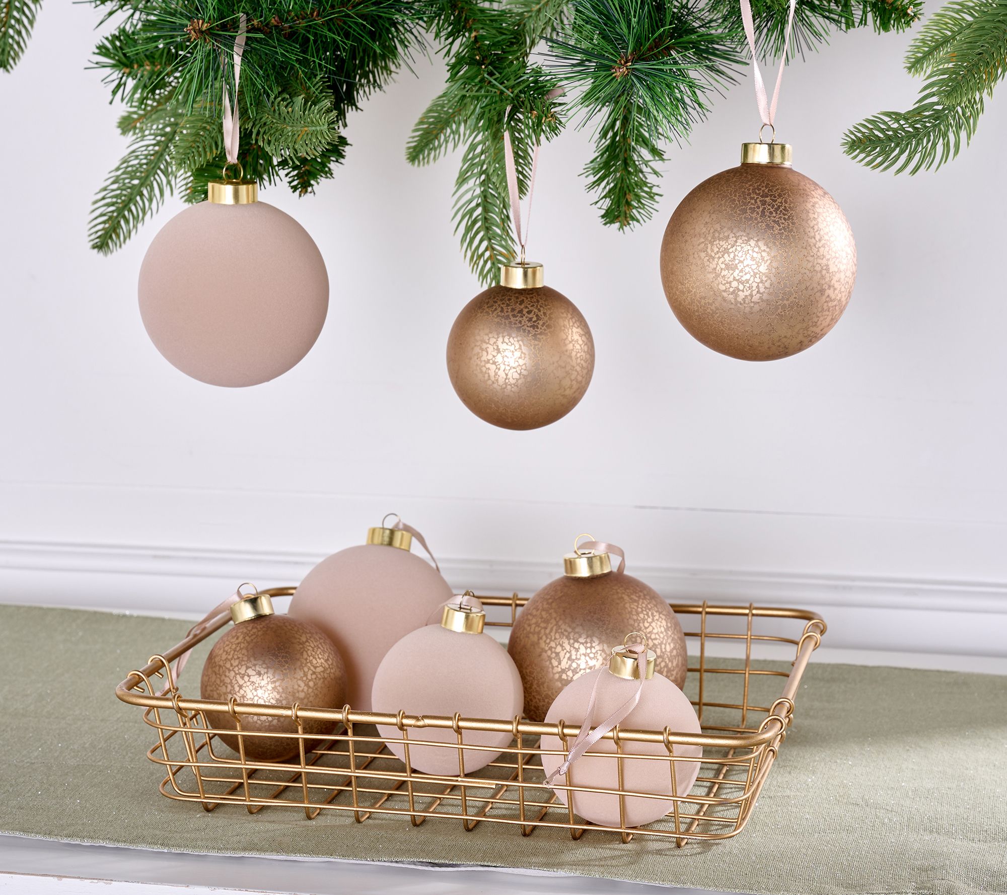 "As Is" S/8 Mixed Frosted Glass and Velvet Ornament Lauren McBride