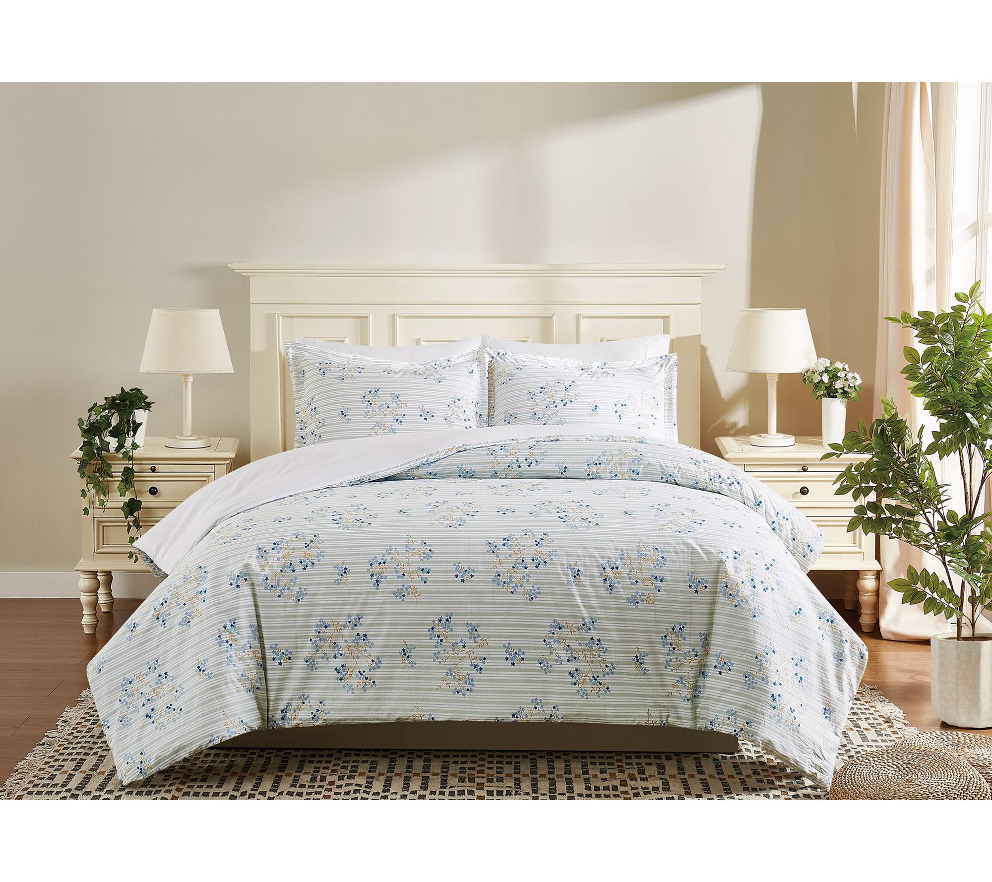 Cottage Classics Emma Floral King Duvet Set