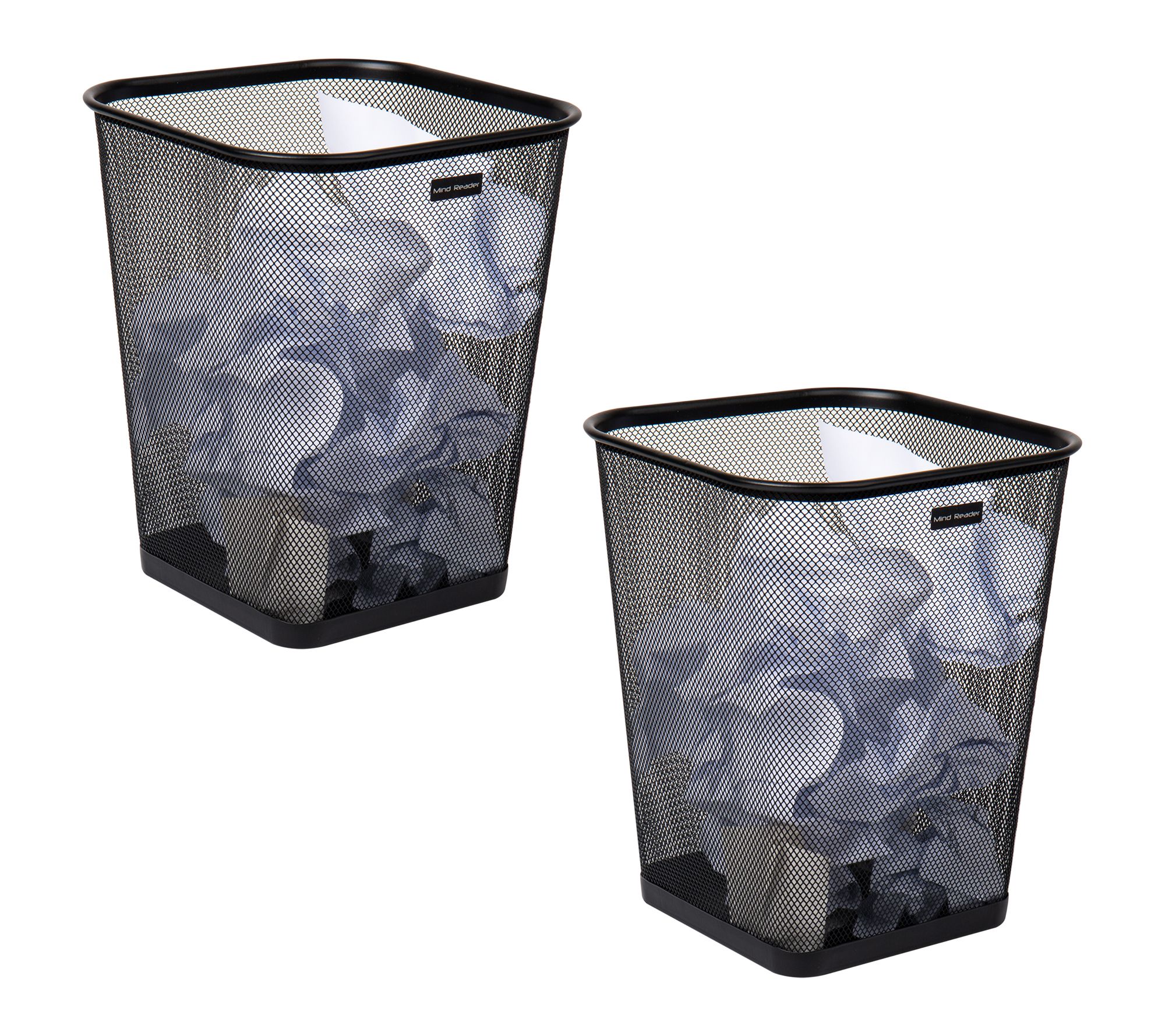 Mind Reader 2 Pack Square Waste Basket