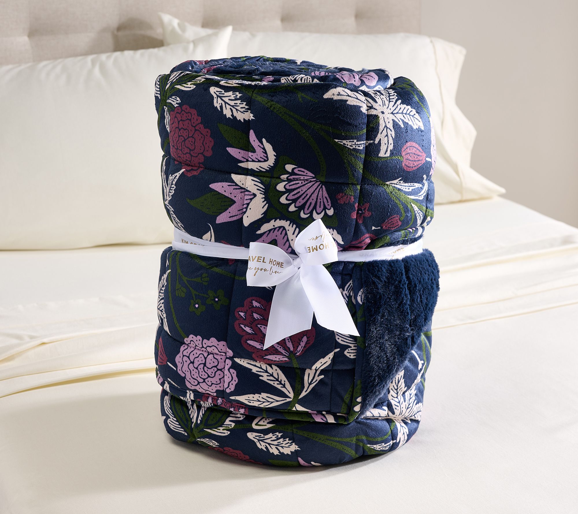 Harvest Reversible Faux Fur Heavyweight Quilt Set By Kim Gravel | QVC