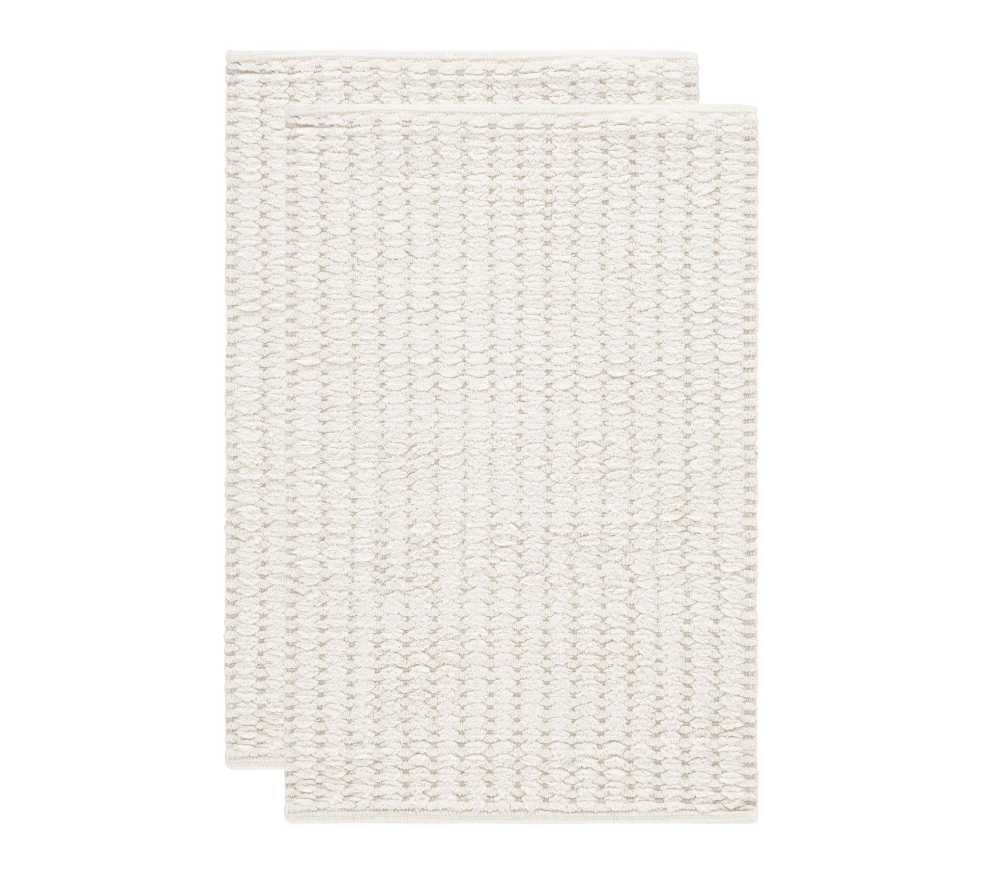 Olivia Textured Hatched 1'-8" X 2'-8" Bathmat (Set of 2)