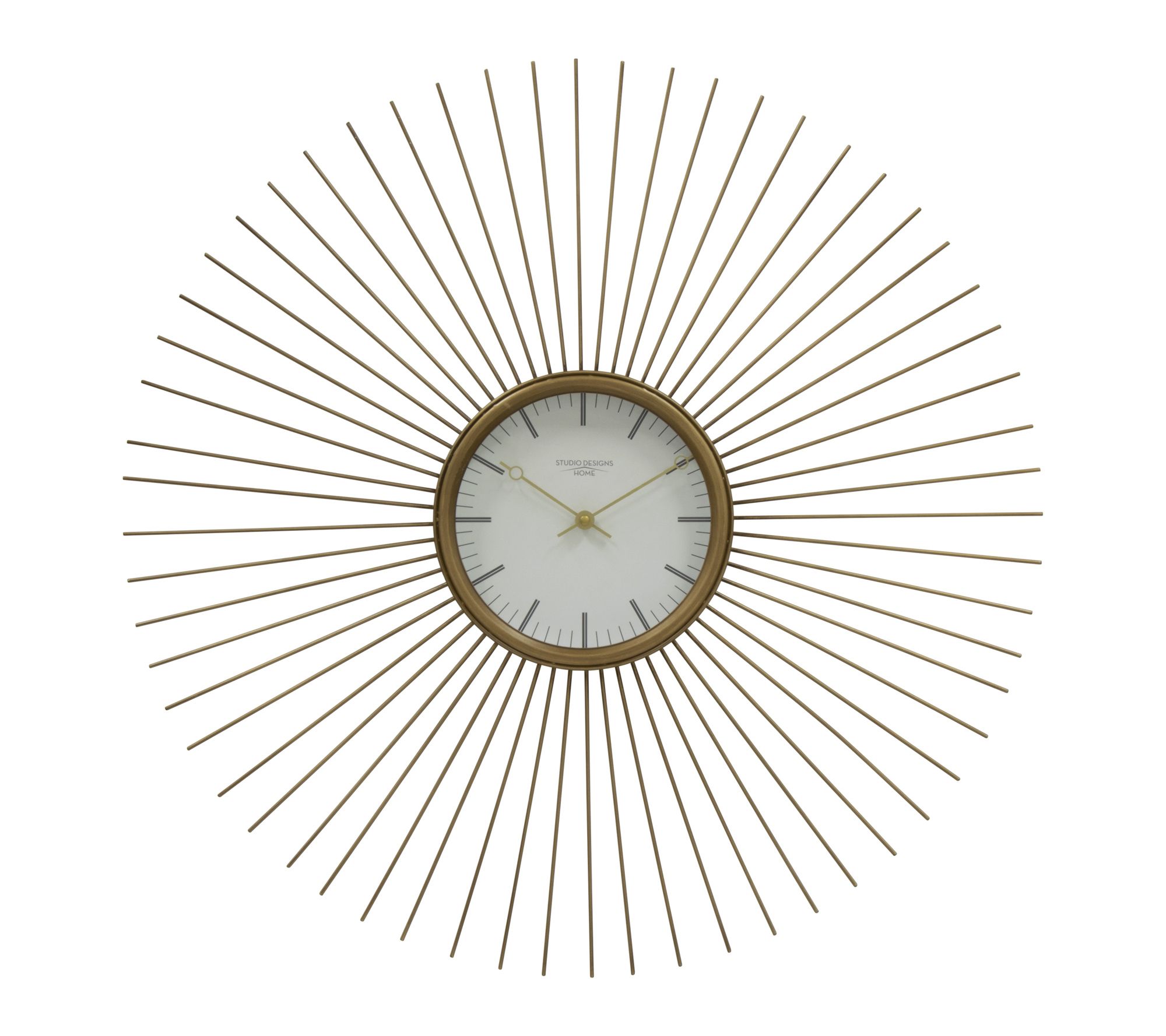 Studio Designs Home 30 Inch Retro Starburst Metal Wall Clock