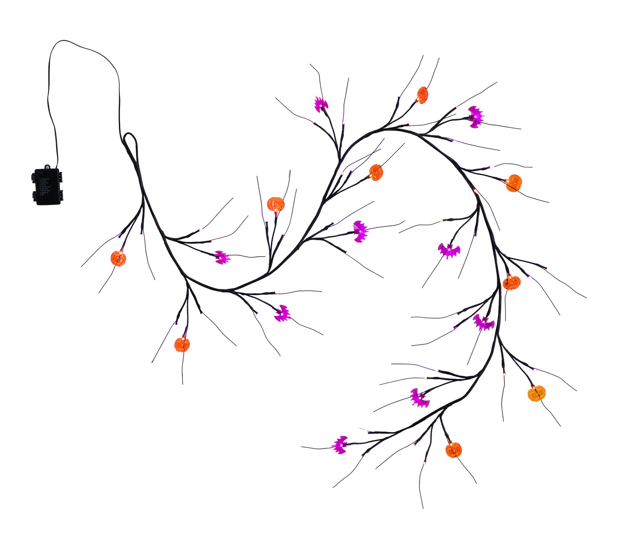 6.5-ft Halloween Garland with 57 LED Lights by Nearly Natural