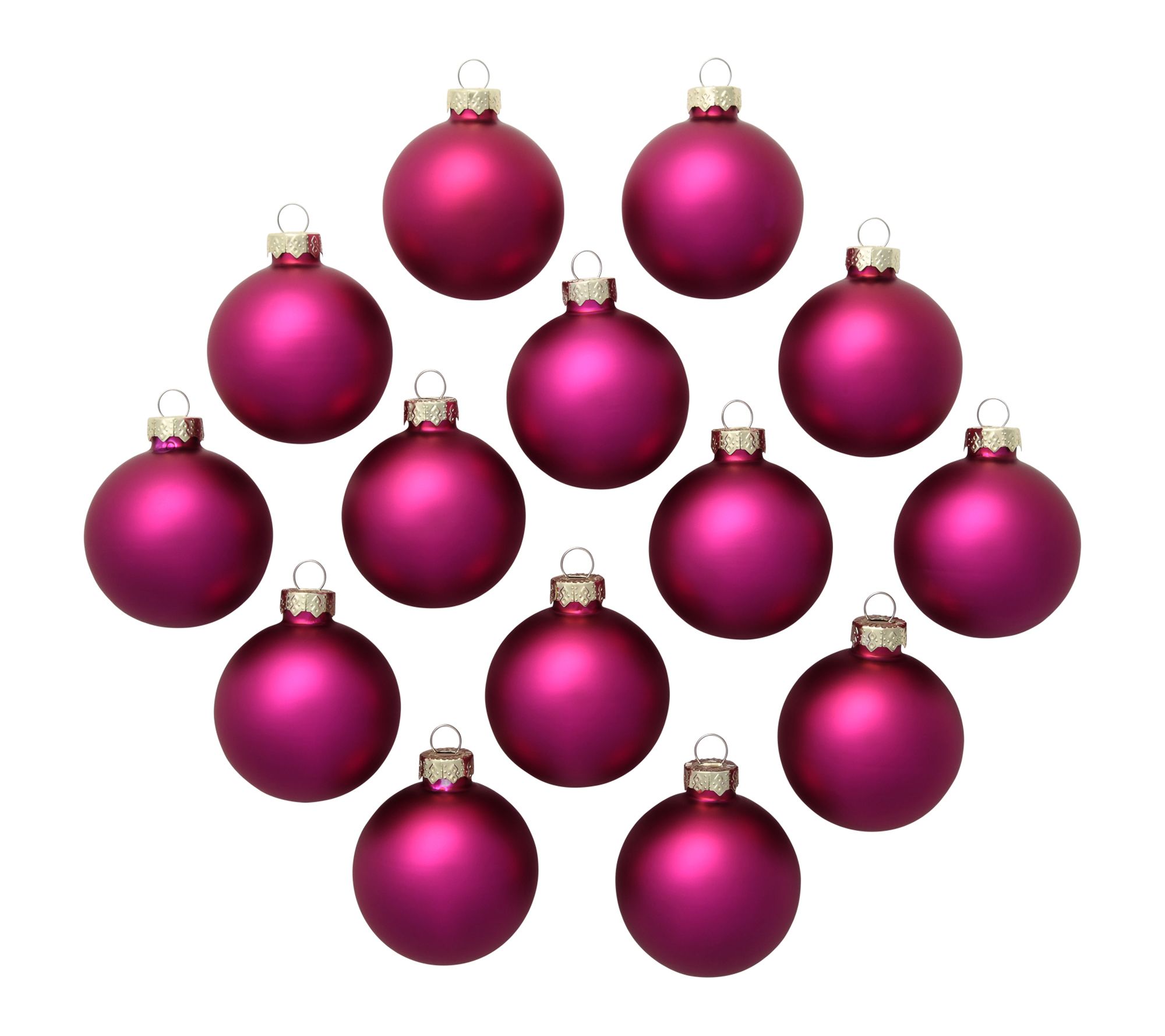 Whitehurst 2" Matte Finish Glass Ornament, Boxof 28