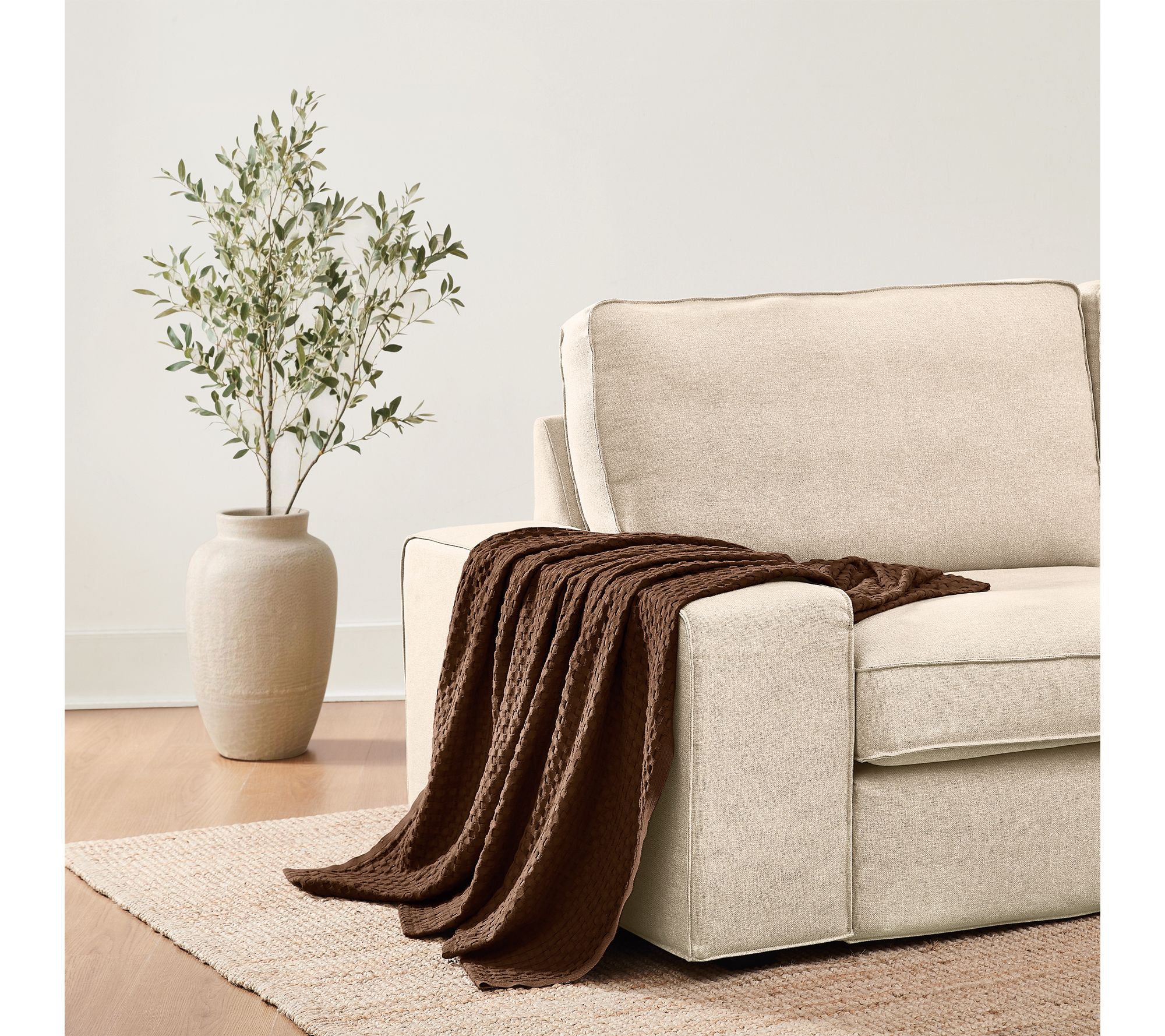 Brooklyn Loom Cotton Waffle 50x60 Throw
