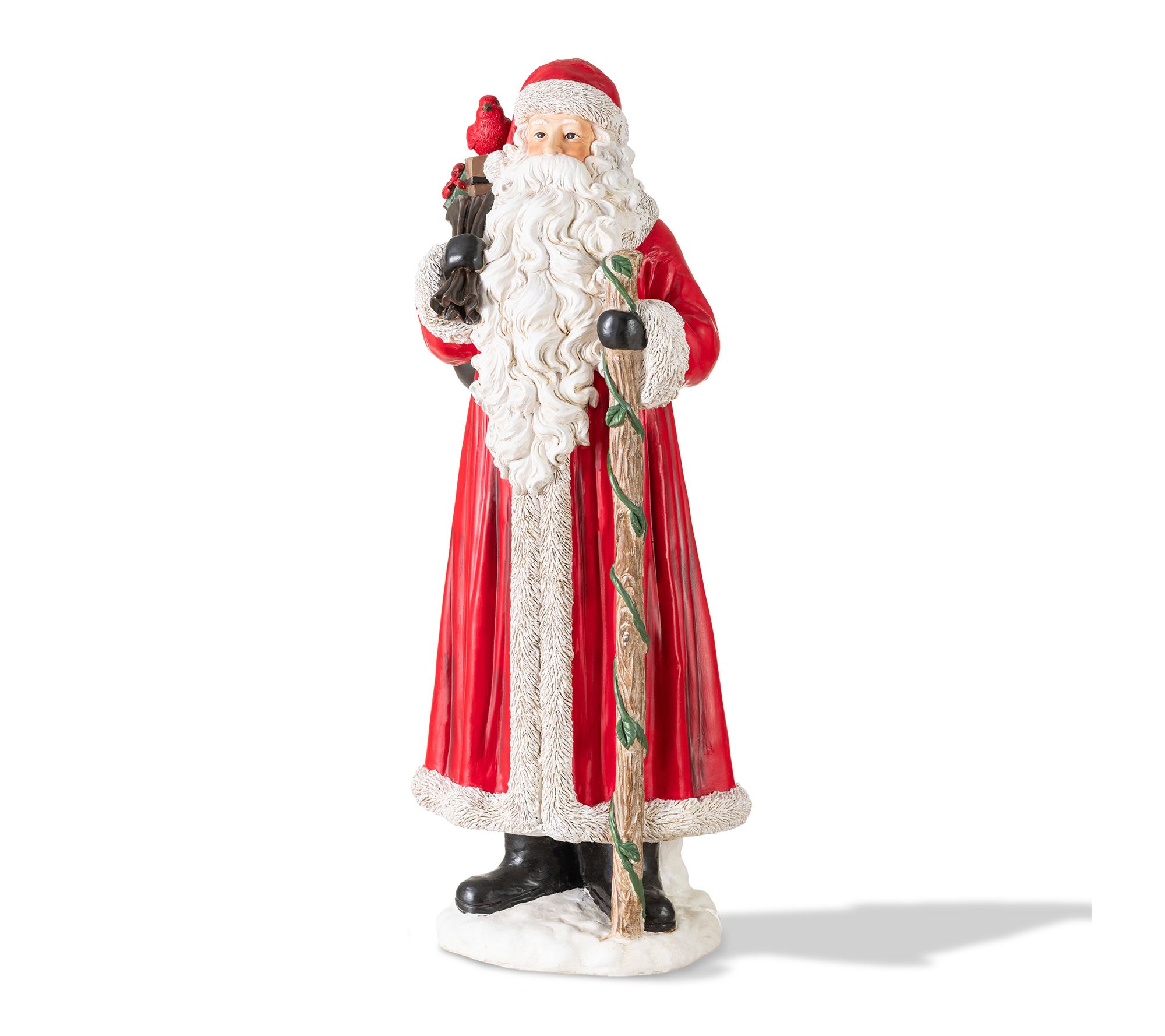 Glitzhome 27.5"H MGO Christmas Santa Porch Decor