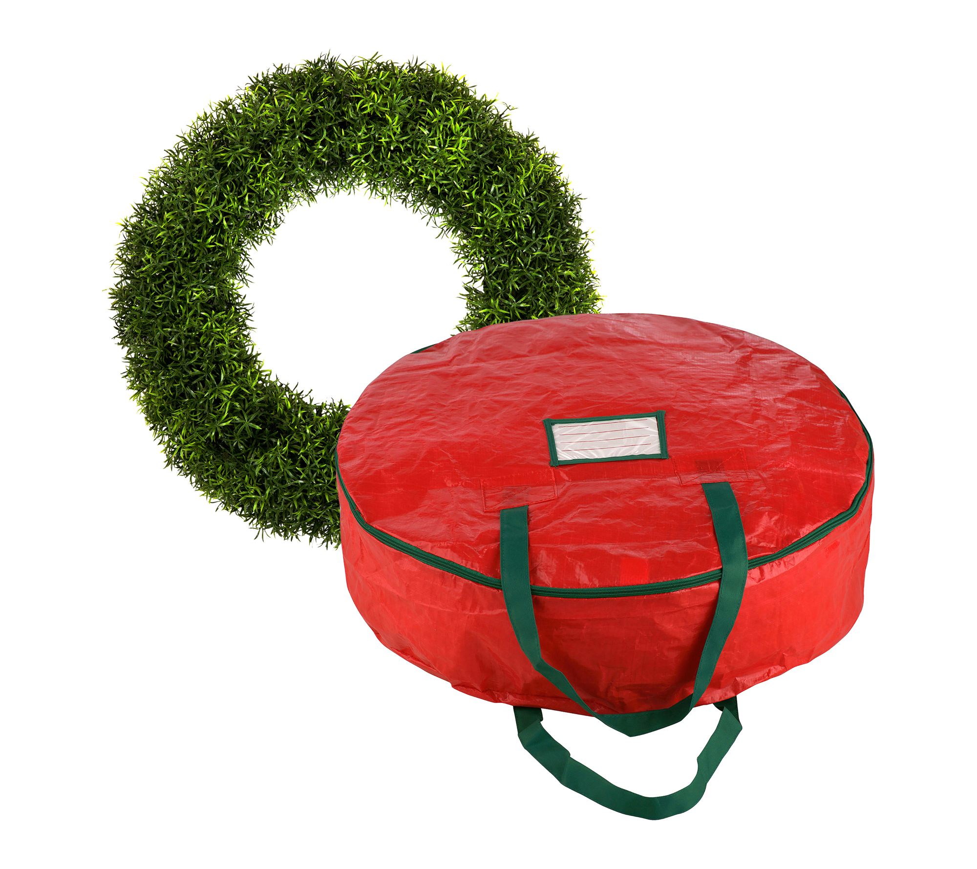 Pure Garden Foxtail Fern Wreath with Storage Bag