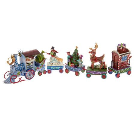 Jim Shore Heartwood Creek 5 Piece Holiday Train Set - Page 1 — QVC.com