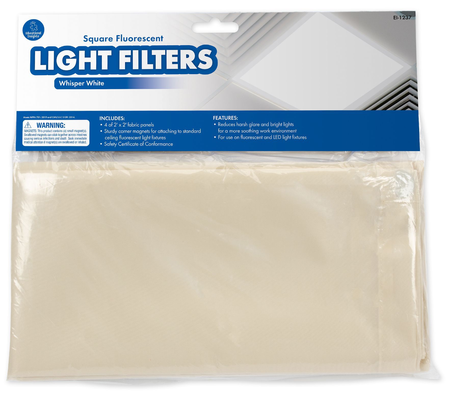 Fluorescent Light Filters by Educational Insigh ts - Set of 4
