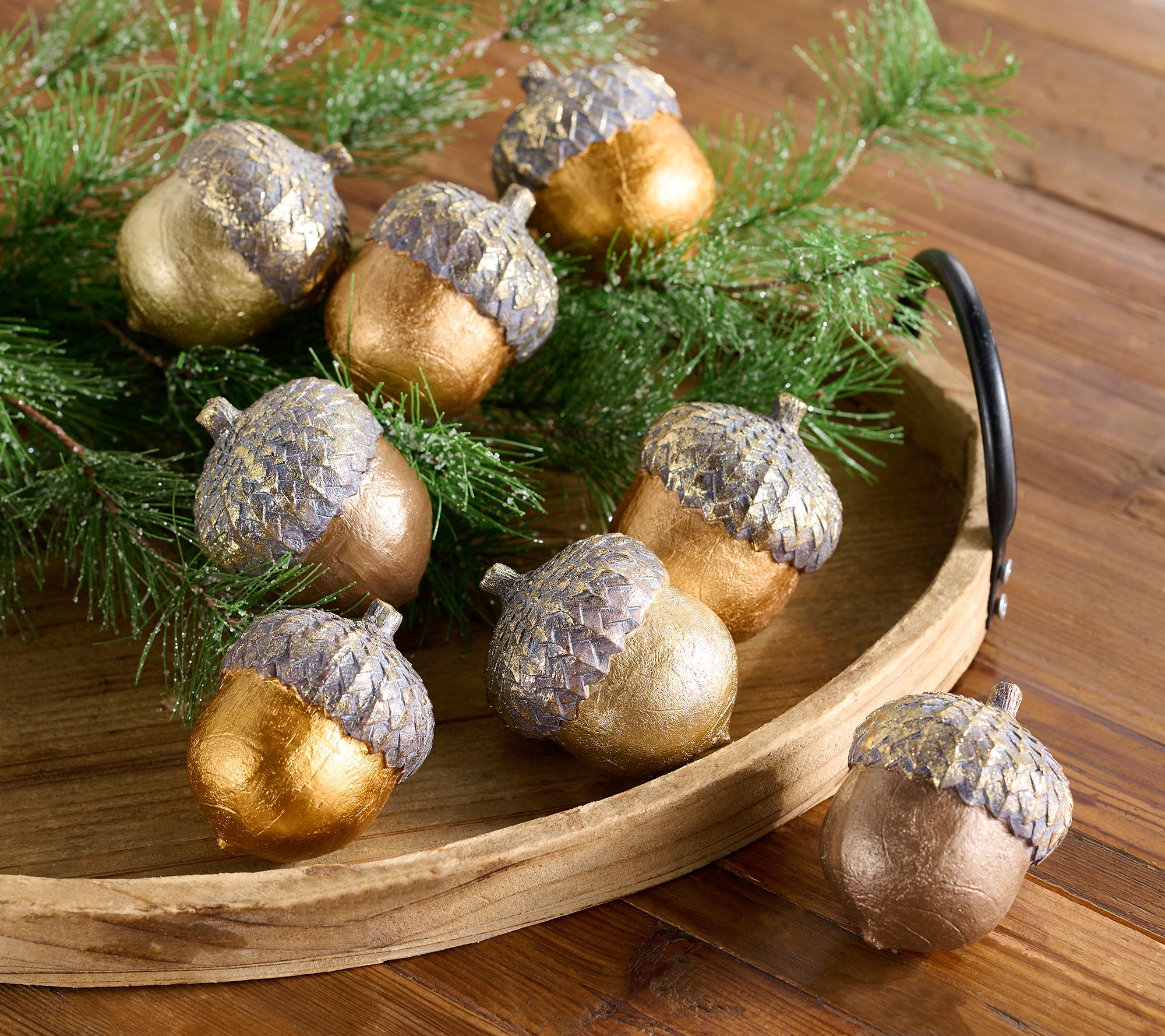 Set of 8 Decorative Acorns by Valerie
