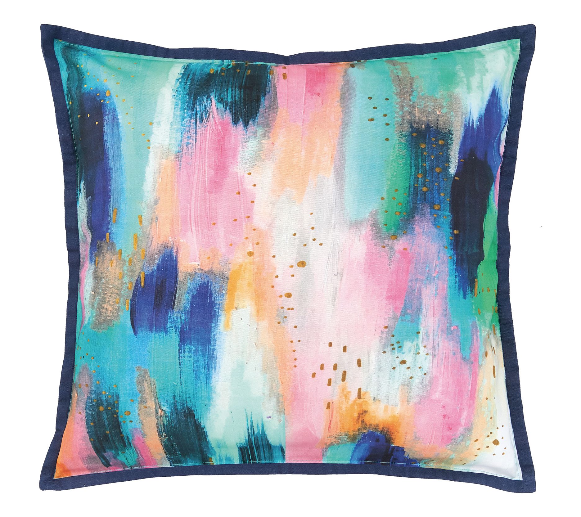 carol & frank Colorful Brush Strokes Pillow
