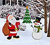 Glitzhome Santa Snowman Christmas Tree Yard Stake Trio S/3, 2 of 5