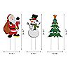 Glitzhome Santa Snowman Christmas Tree Yard Stake Trio S/3, 3 of 5