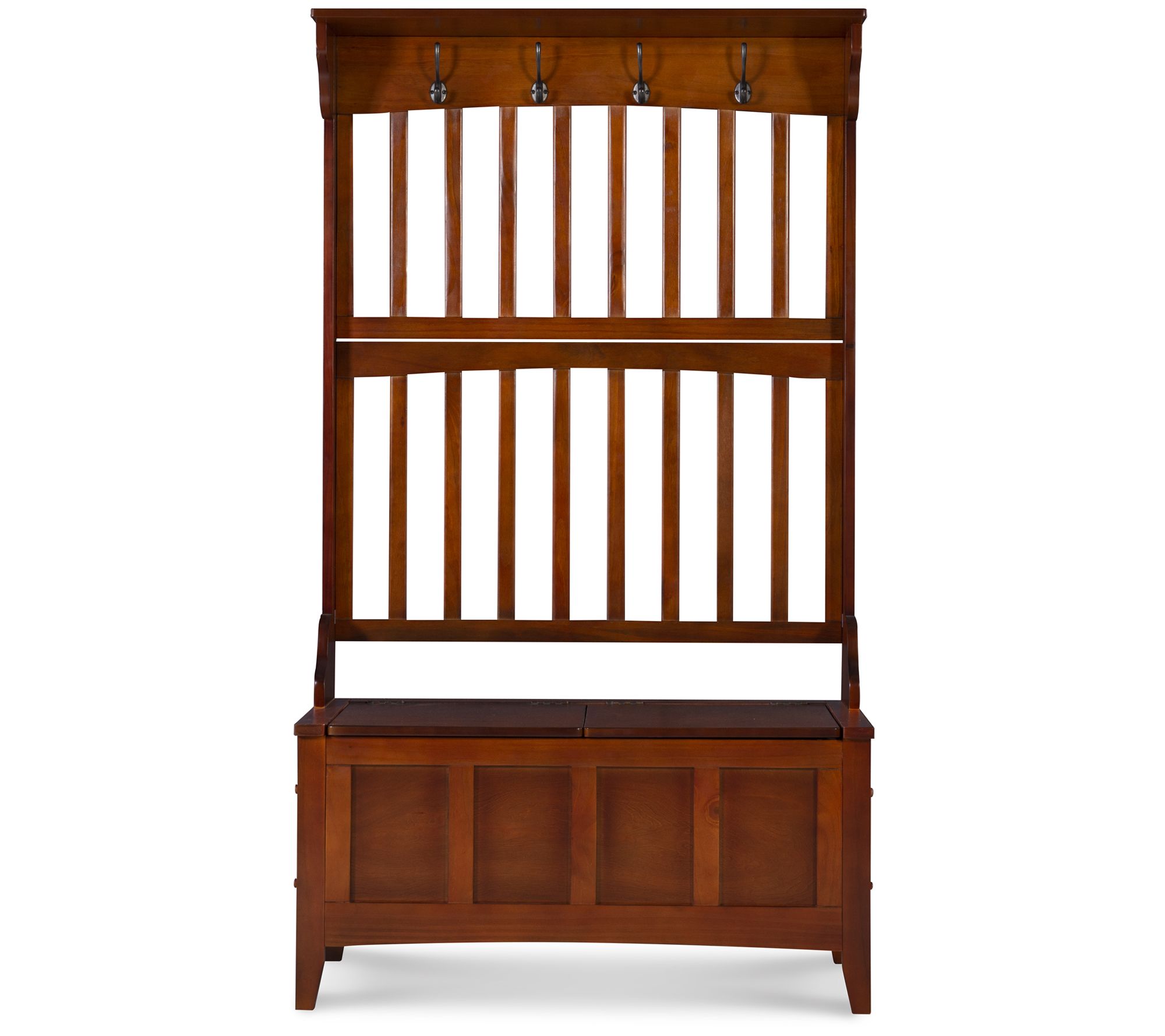 Linon Home Evia Hall Tree With Hooks & Storage Bench - Qvc.com