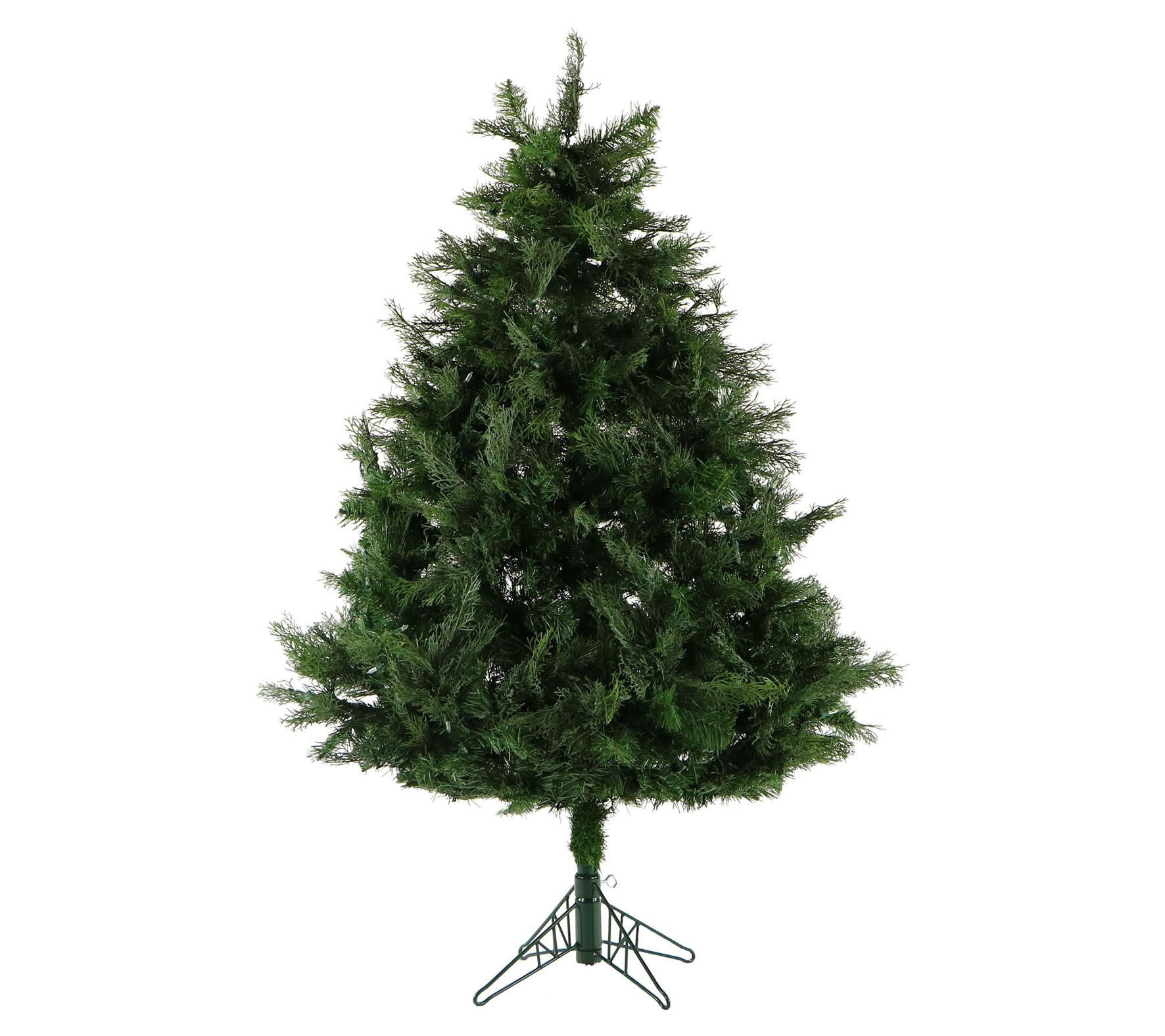 Fraser Hill Farm Prelit 5' Northern Cedar Teardrop Tree w/ LE - QVC.com